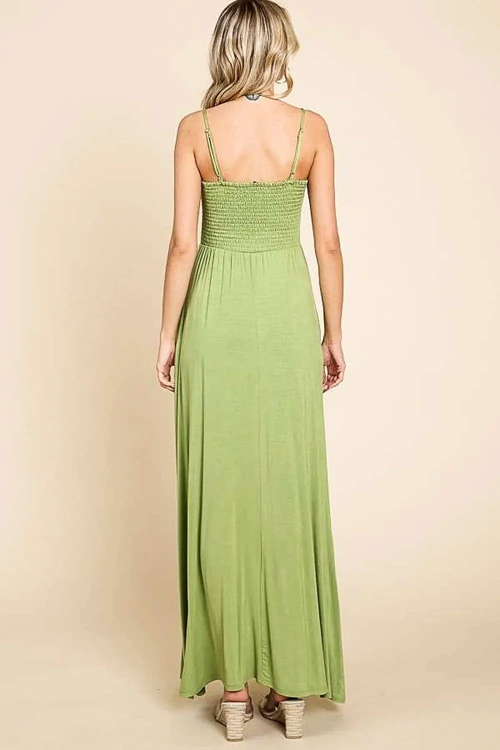 Culture Code Smocked Cami Maxi Dress With Pockets - Elegant, Flattering & Comfortable Trendsi