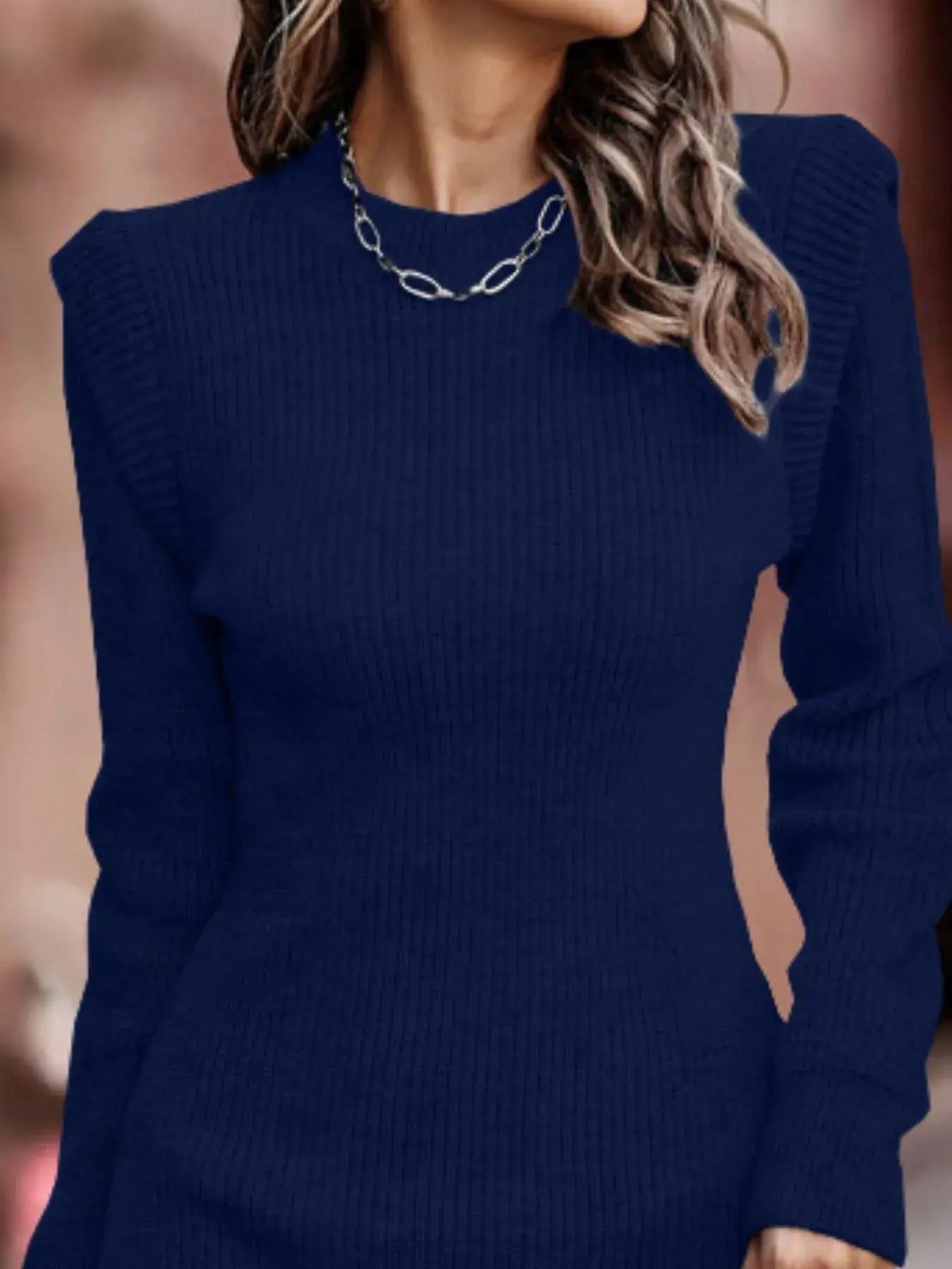Ribbed Knit Bodycon Sweater Dress -