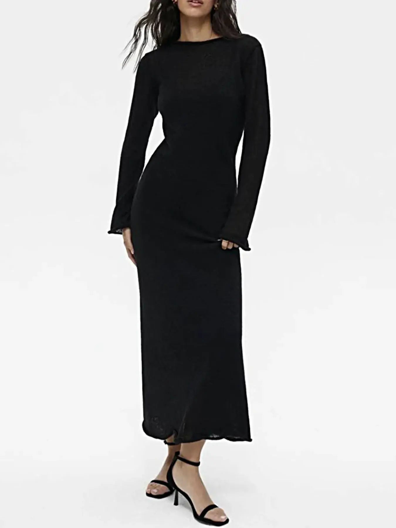 Ribbed Knit Cami Dress and Cover Up Sweater Set -
