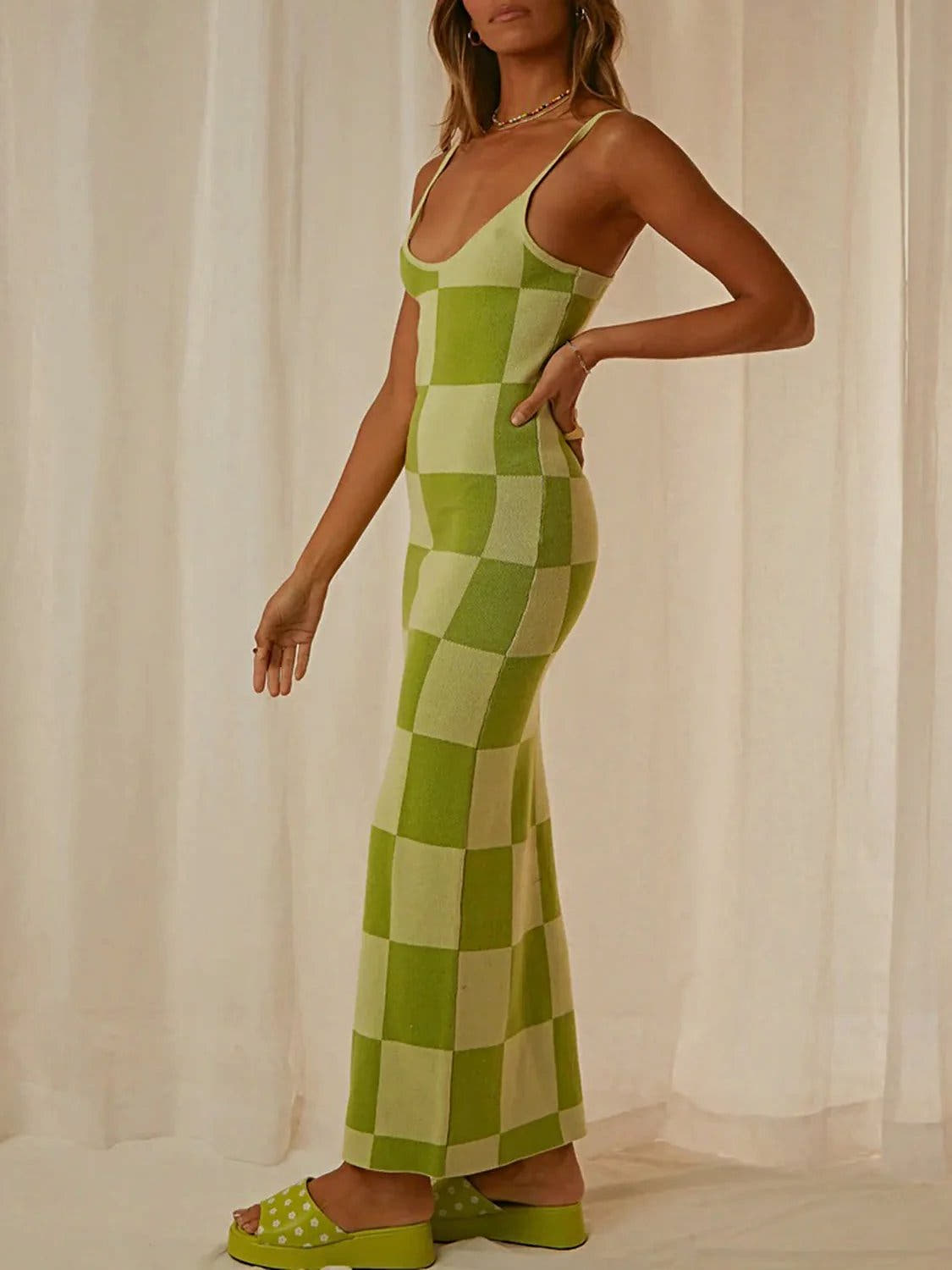 Spaghetti Strap Maxi Sweater Dress -