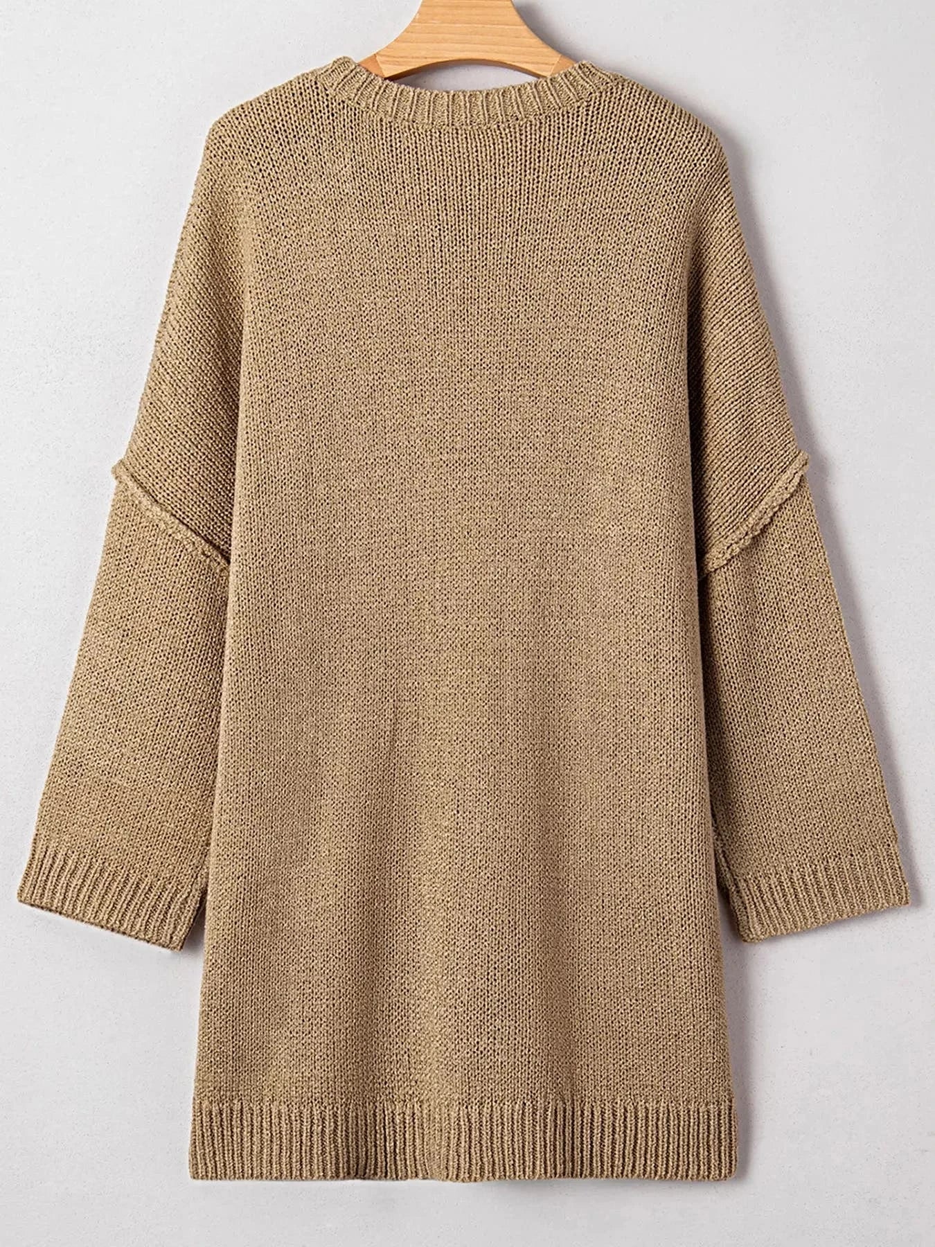 Oversize Drop Shoulder Slouchy Sweater Dress -