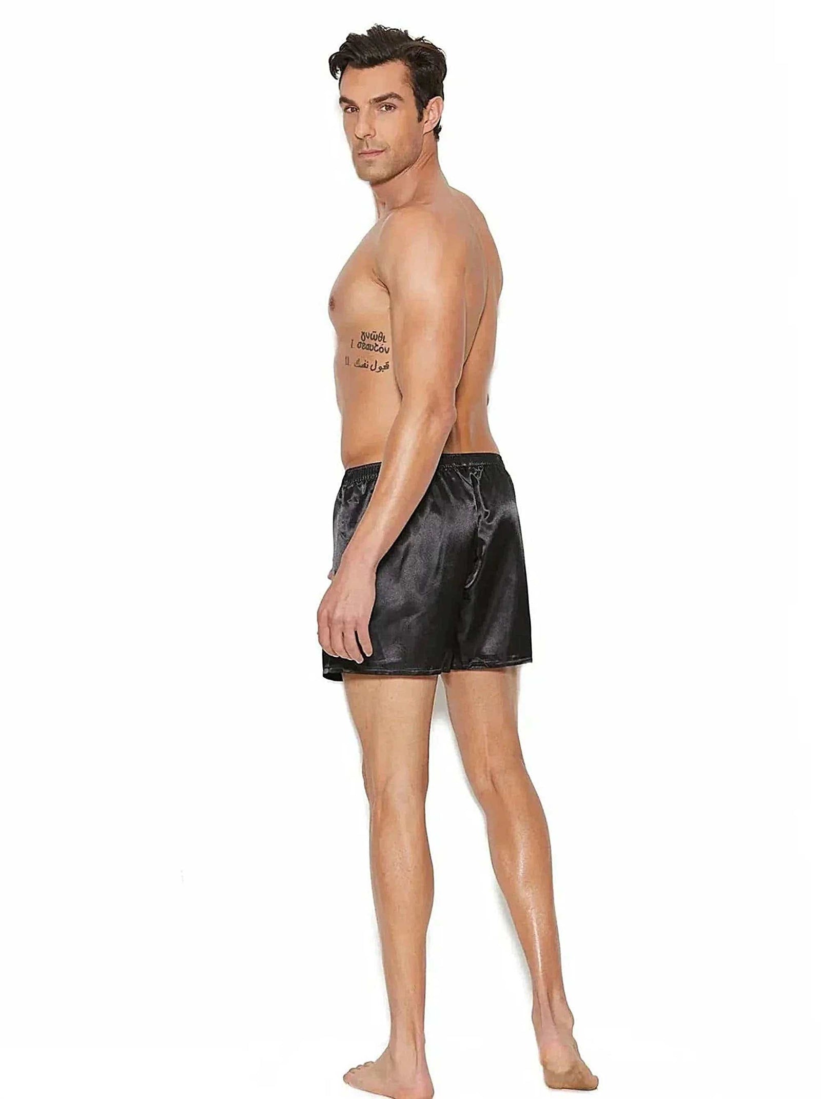 Elegant Moments 2401 Unisex Satin Boxer Shorts in Luxurious Charmeuse - Sizes S to XXL - Boxer Short