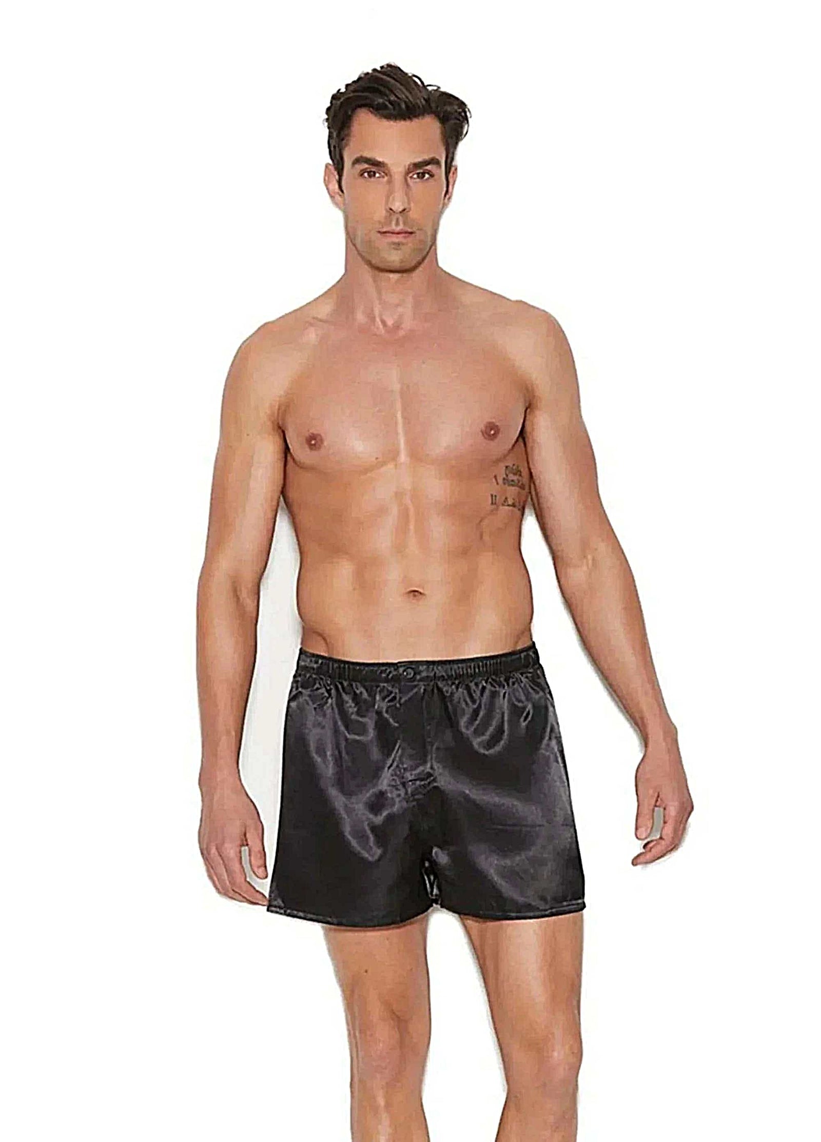 Elegant Moments Unisex Satin Boxer Shorts in Luxurious Charmeuse - Sizes S to XXL - Boxer Short