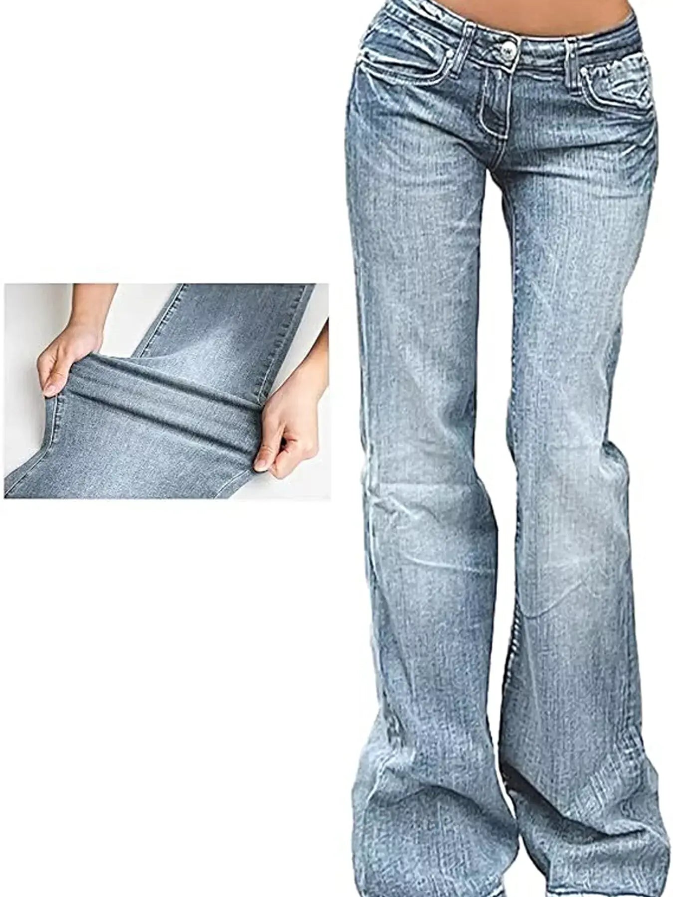 Low Rise Flare Jeans -