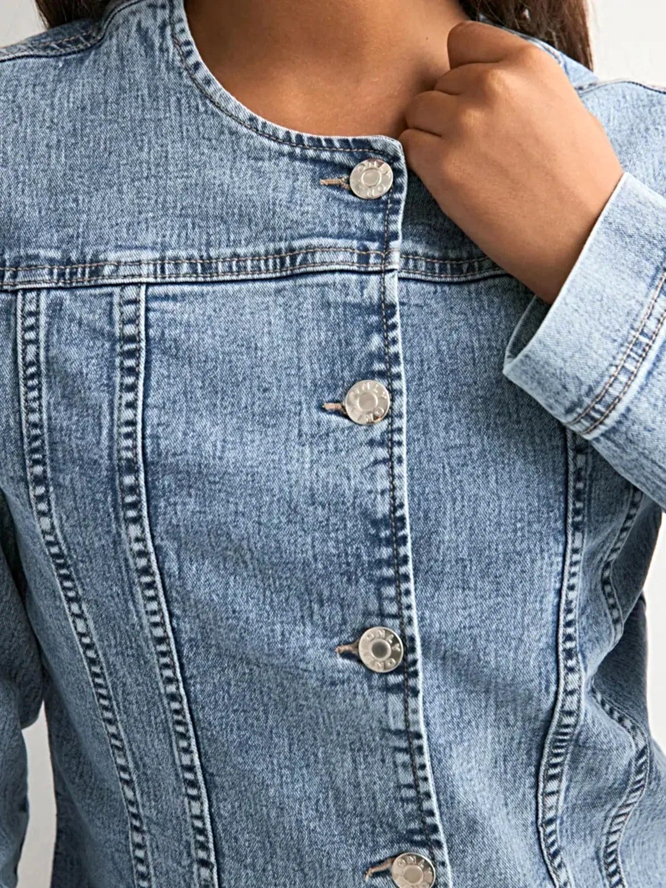 Classic Button-Down Denim Jacket -