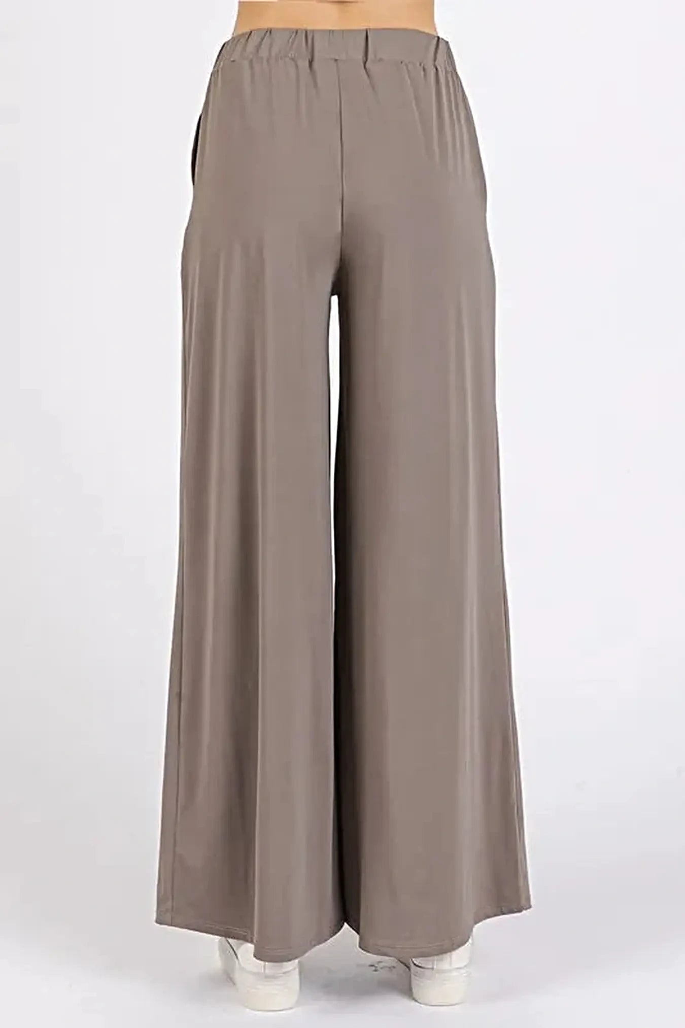 Mittoshop Yoga Air Stretch Elastic Waist Wide Leg Pants -