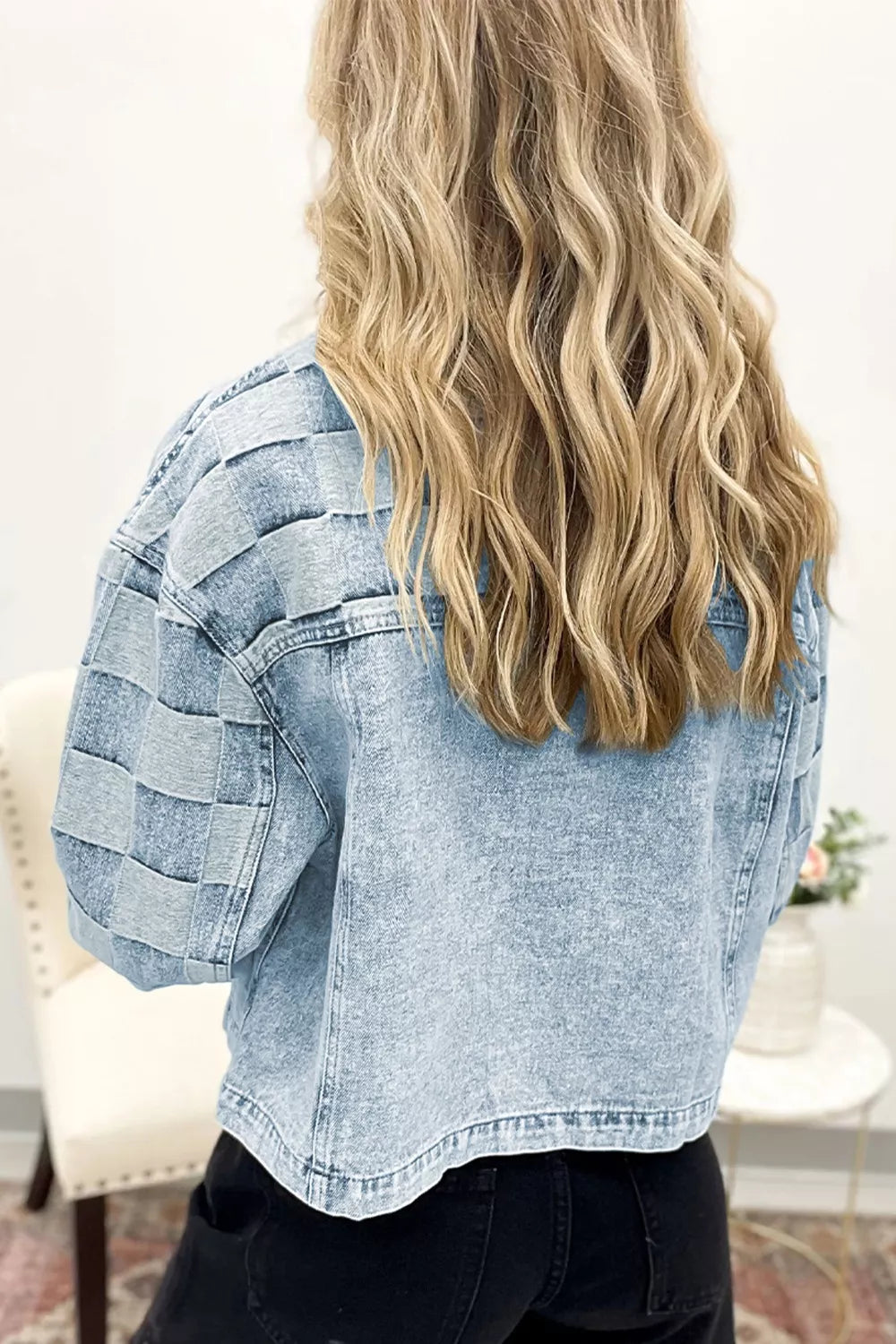 Button Up Wash Denim Jacket -