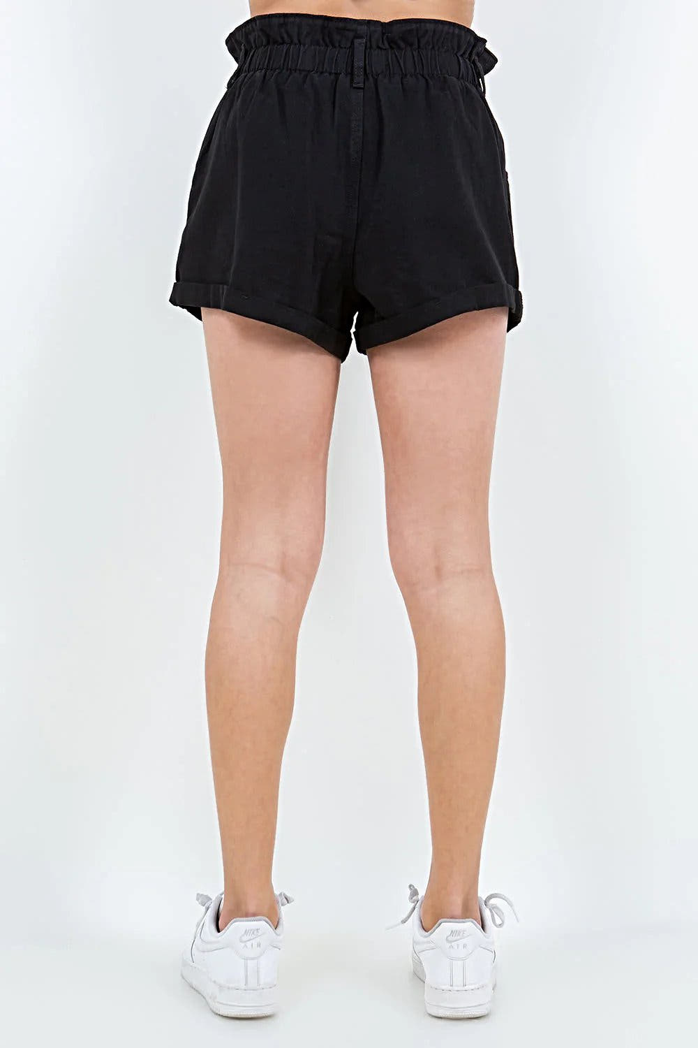 Chic High Waist Paper Bag Shorts with Pockets - Lightweight 100% Cotton, Perfect for Summer Style Trendsi