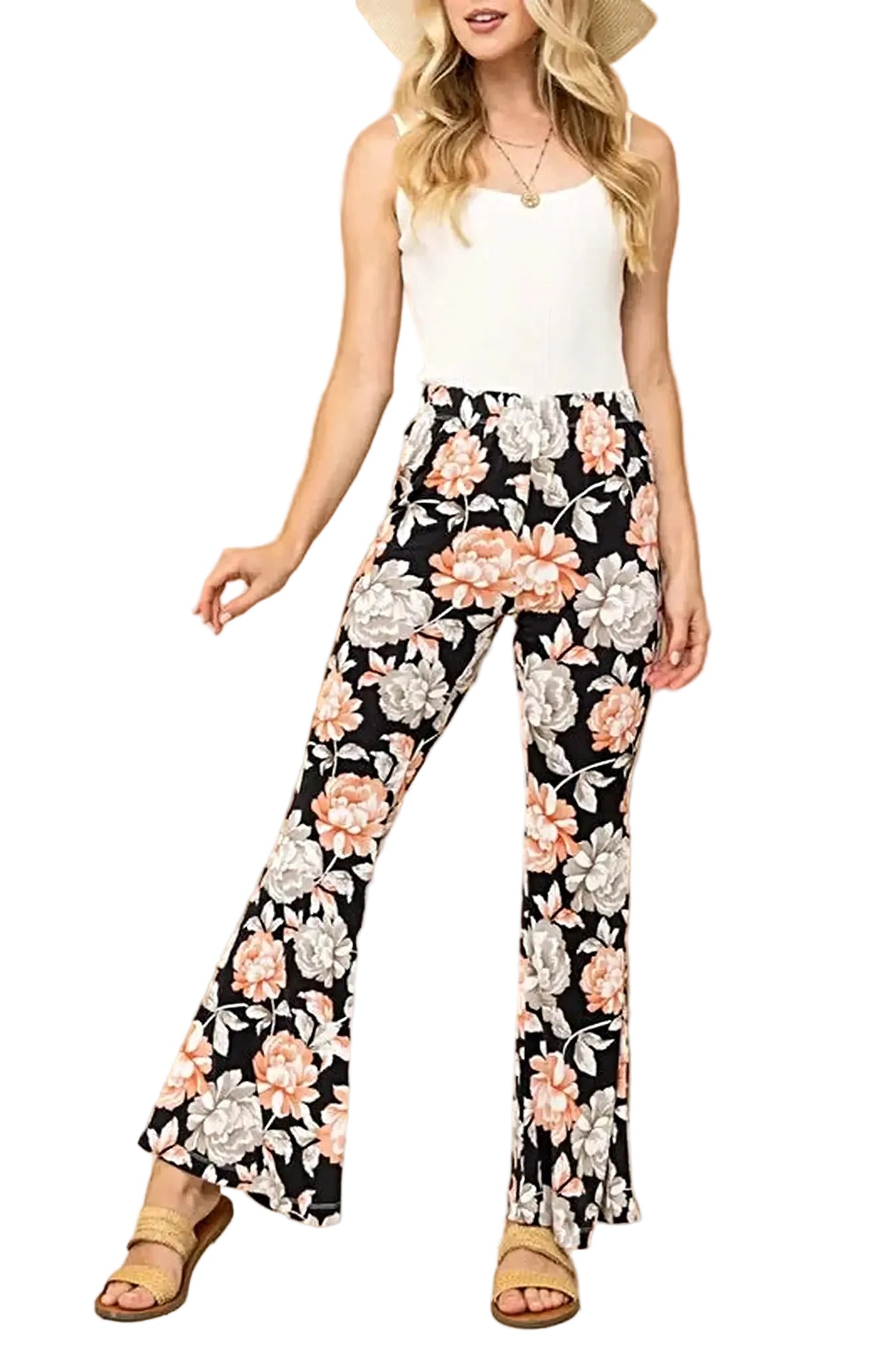 And The Why Wrinkle-Free Stretch Bell Bottom Flare Pants -