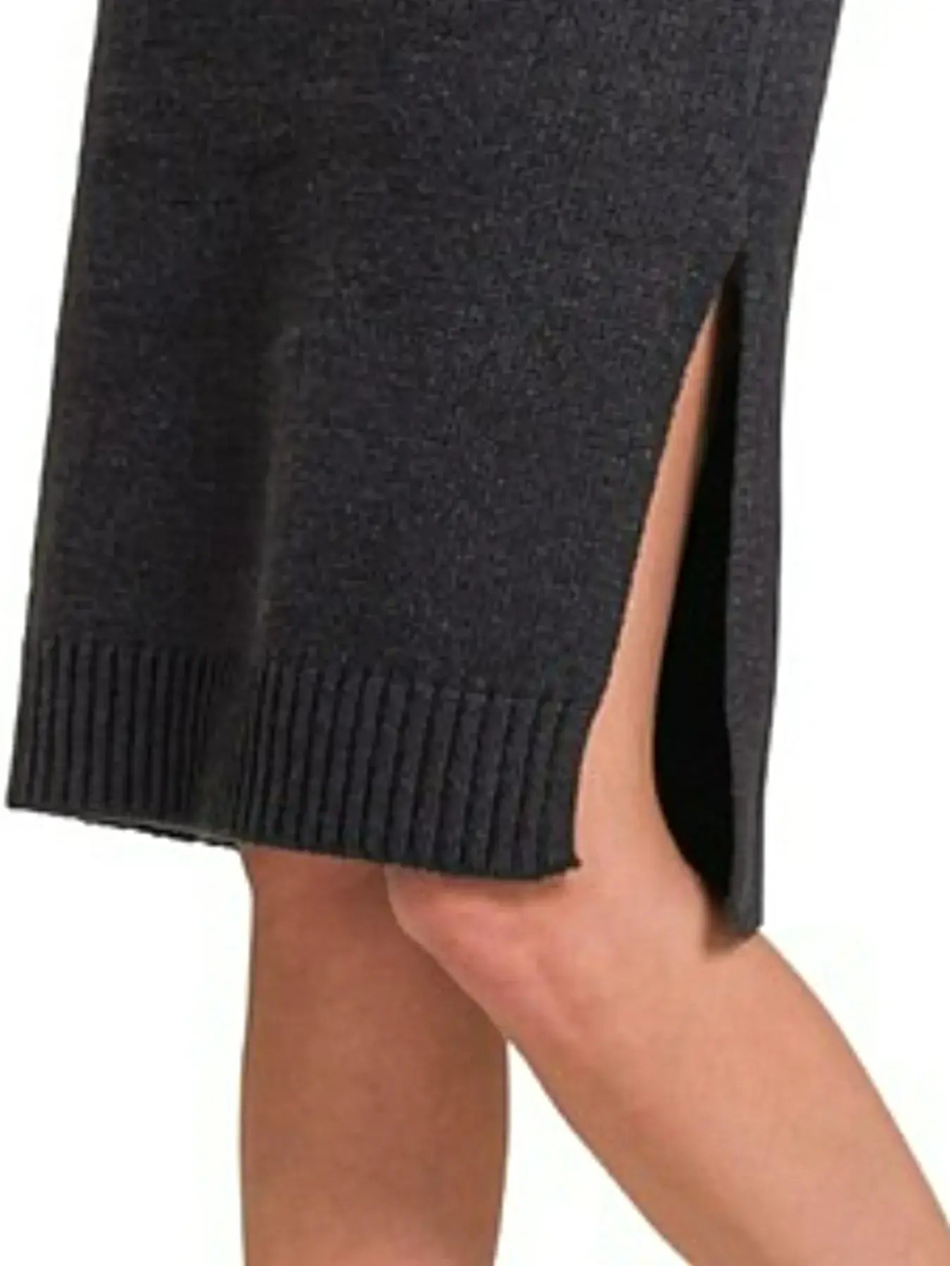 Zenana Turtle Neck Long Sleeve Midi Sweater Dress -