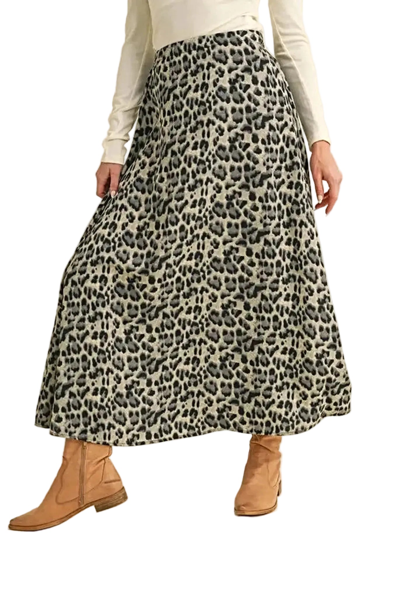 Aemi+Co Leopard Midi Skirt -