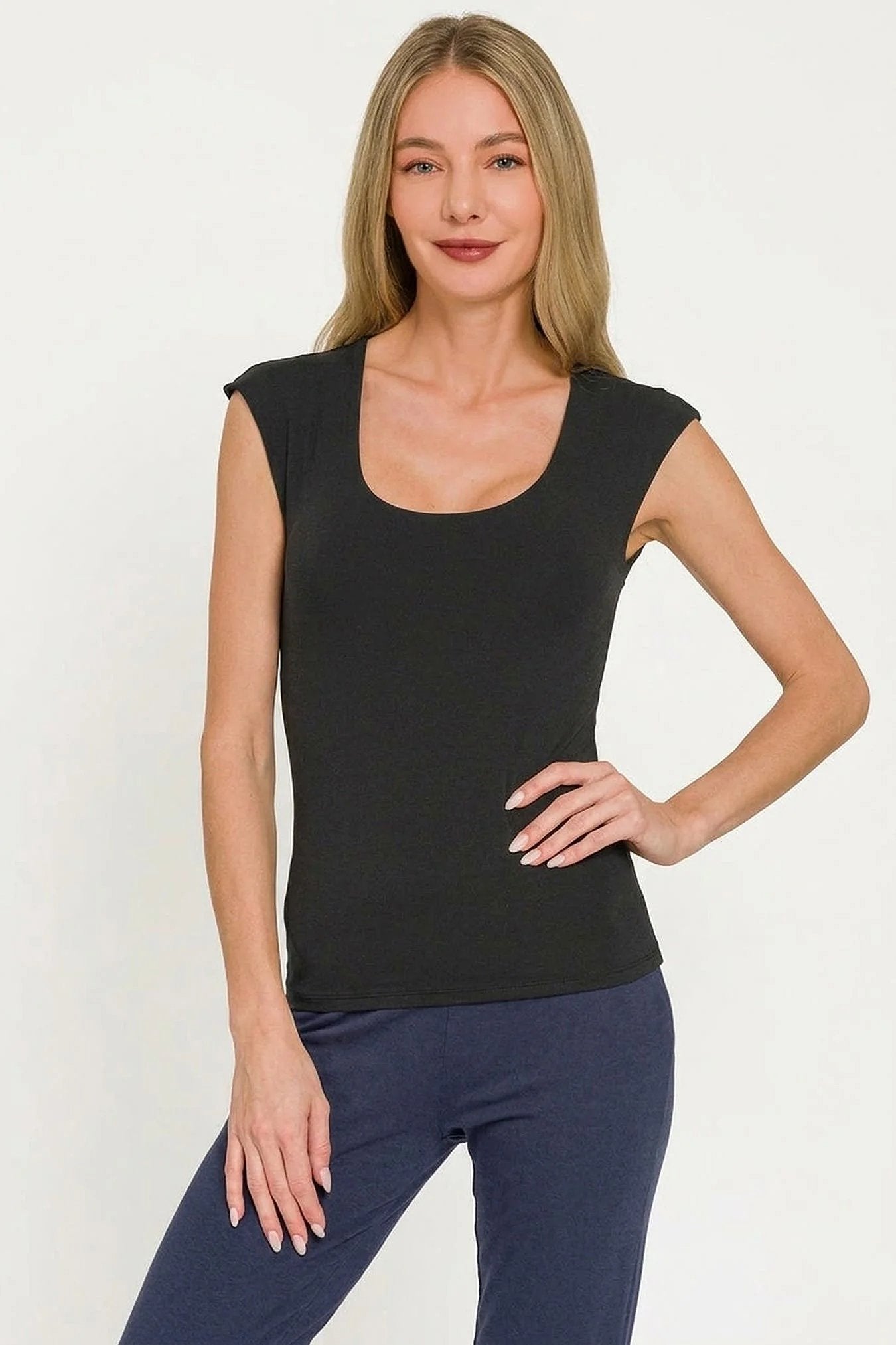 Zenana Double Layered Sleeveless Top -