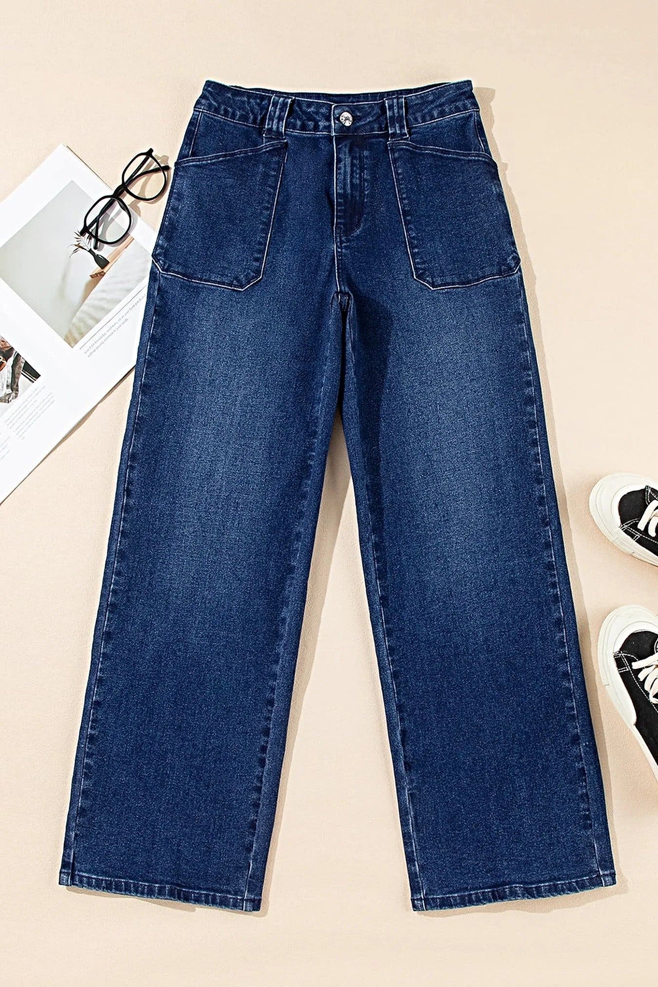 Straight Leg Mid-Rise Shift Jeans -