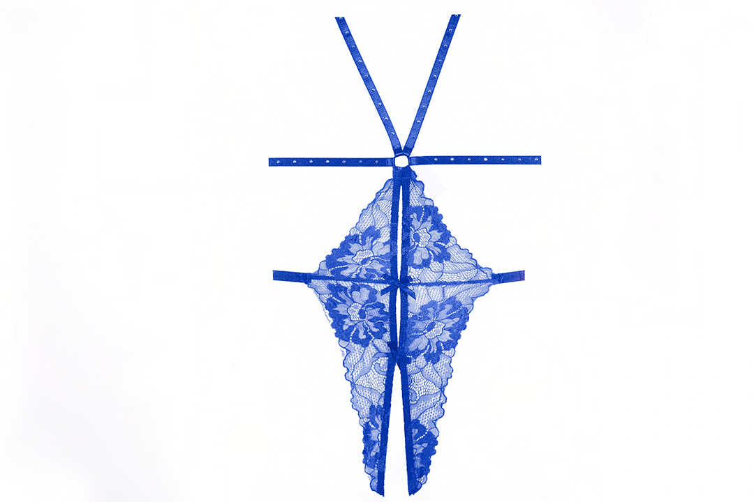 Lilly Teddy, won`t keep you warm but will make everyone hot in Blue/Black - Teddy