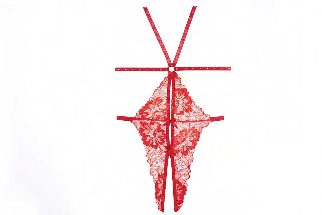 Lilly Teddy, won`t keep you warm but will make everyone hot in Red - Teddy