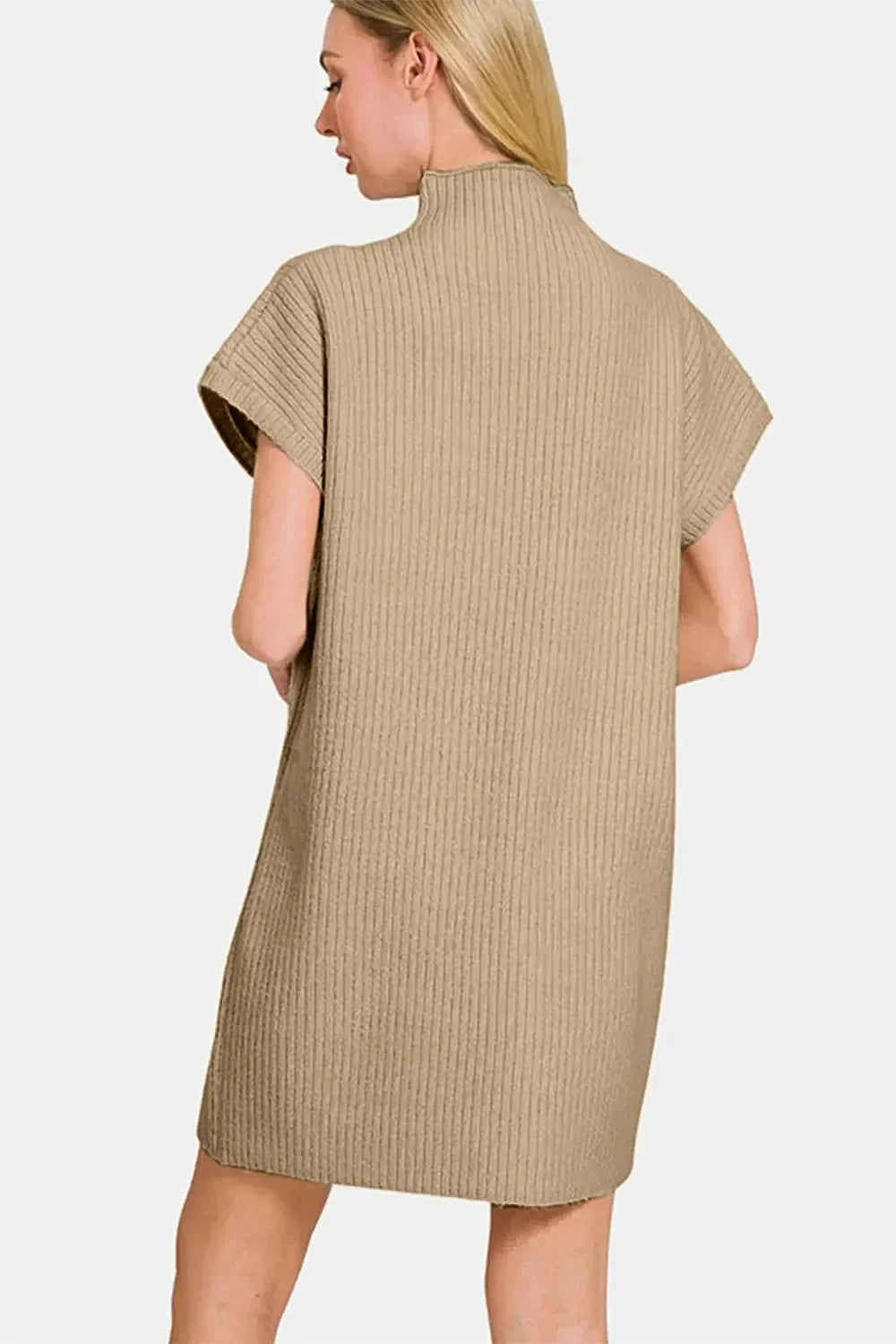 Zenana Short Sleeve Sweater Mini Dress -