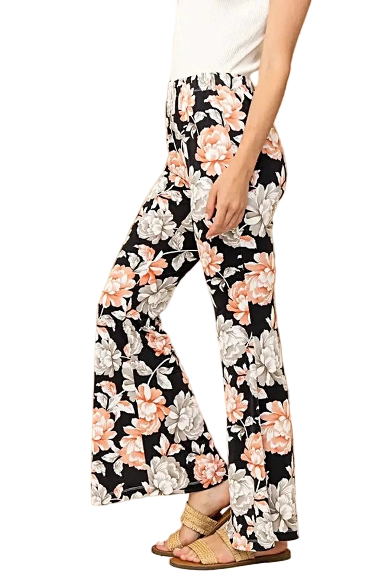 And The Why Wrinkle-Free Stretch Bell Bottom Flare Pants -
