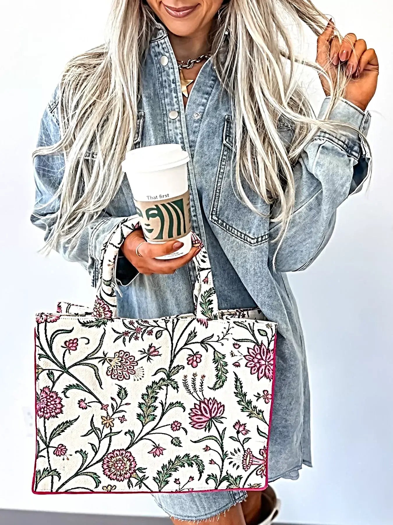 Chest Pocket Raw Hem Denim Loose Shirt Dress -