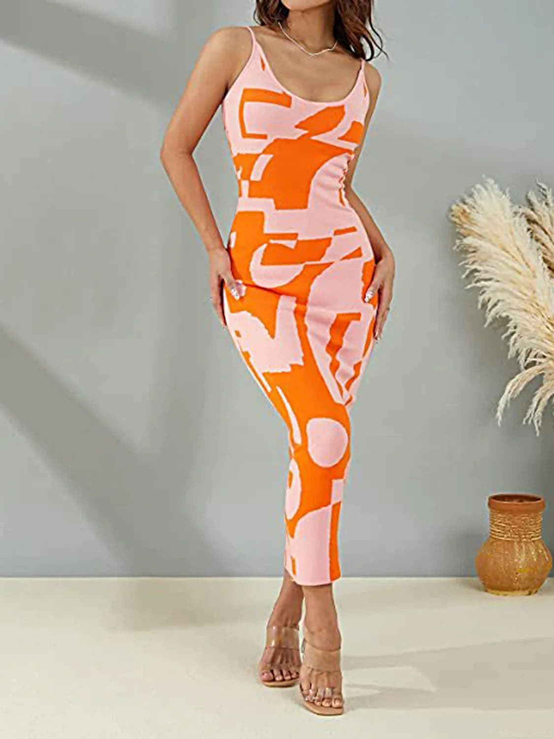 Spaghetti Strap Maxi Sweater Dress -