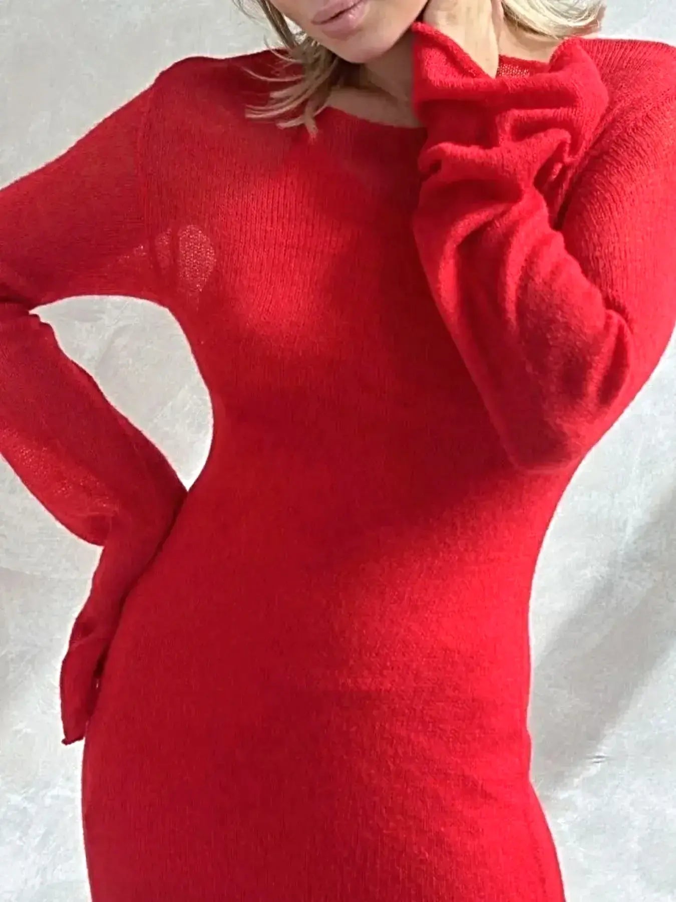 Ribbed Knit Cami Dress and Cover Up Sweater Set -
