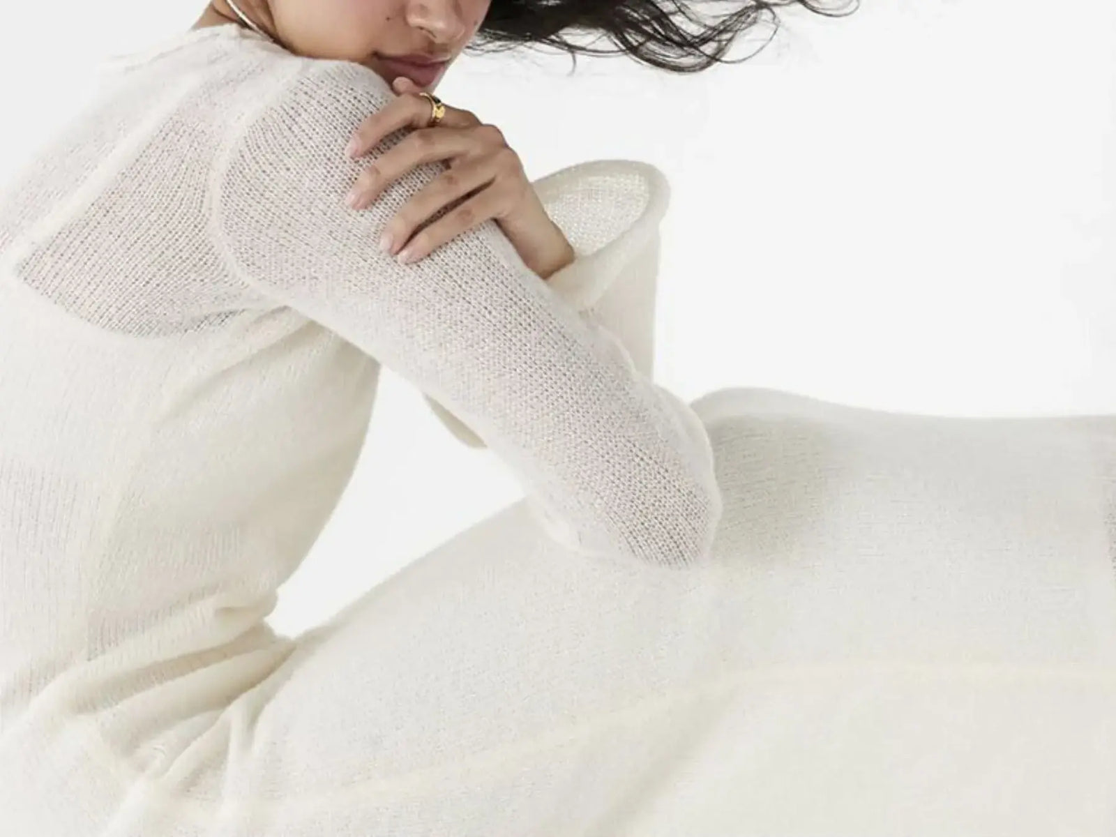 Ribbed Knit Cami Dress and Cover Up Sweater Set -