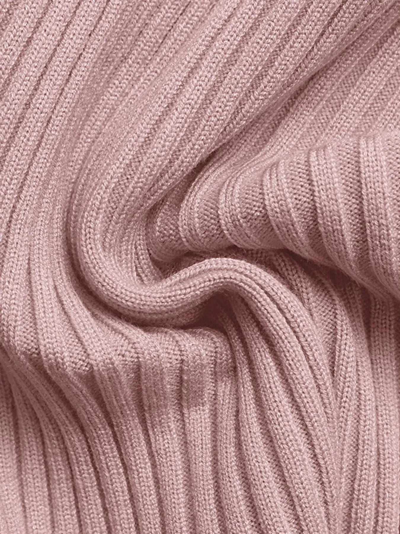 Ribbed Knit Square Neck Bodycon Sweater Dress -