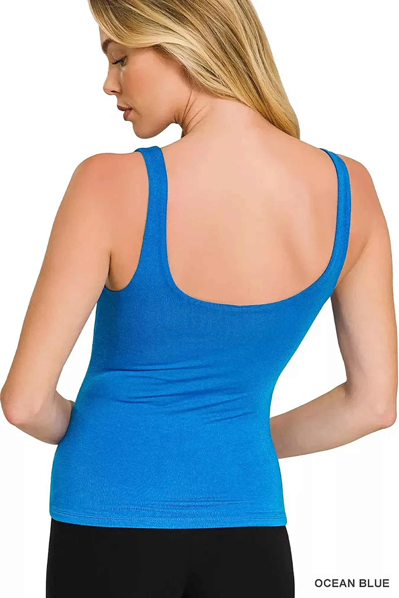 Zenana Premium Rayon Double Layered V-neck Tank Top -