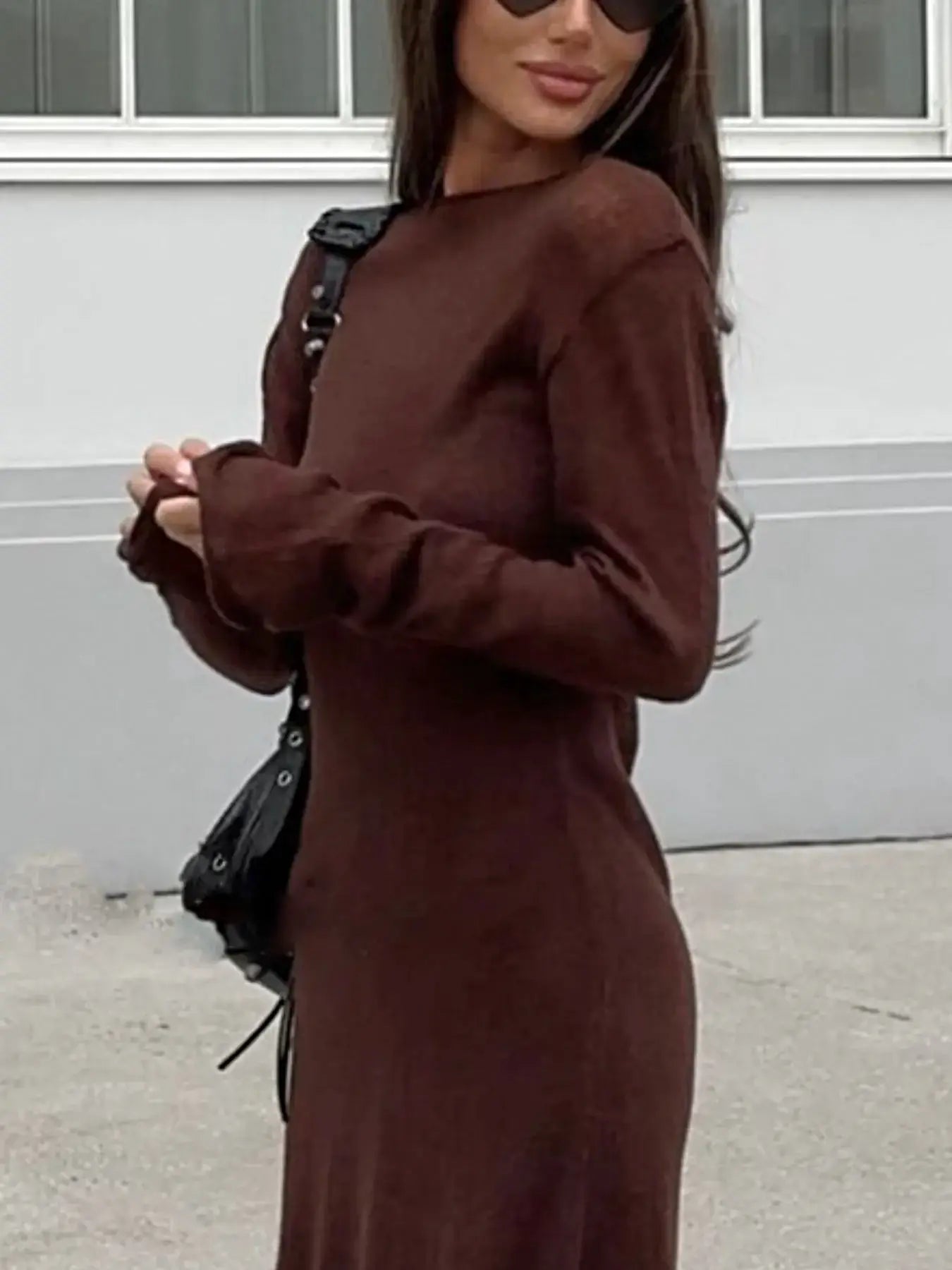 Ribbed Knit Cami Dress and Cover Up Sweater Set -