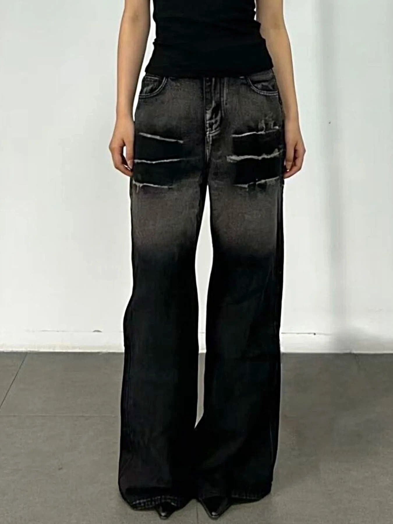 Washed Wide Leg Jeans -