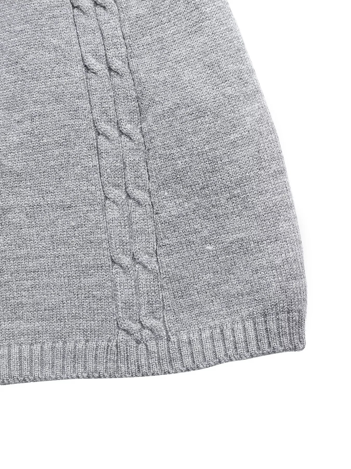 Cable Knit A-Line Sweater Dress -