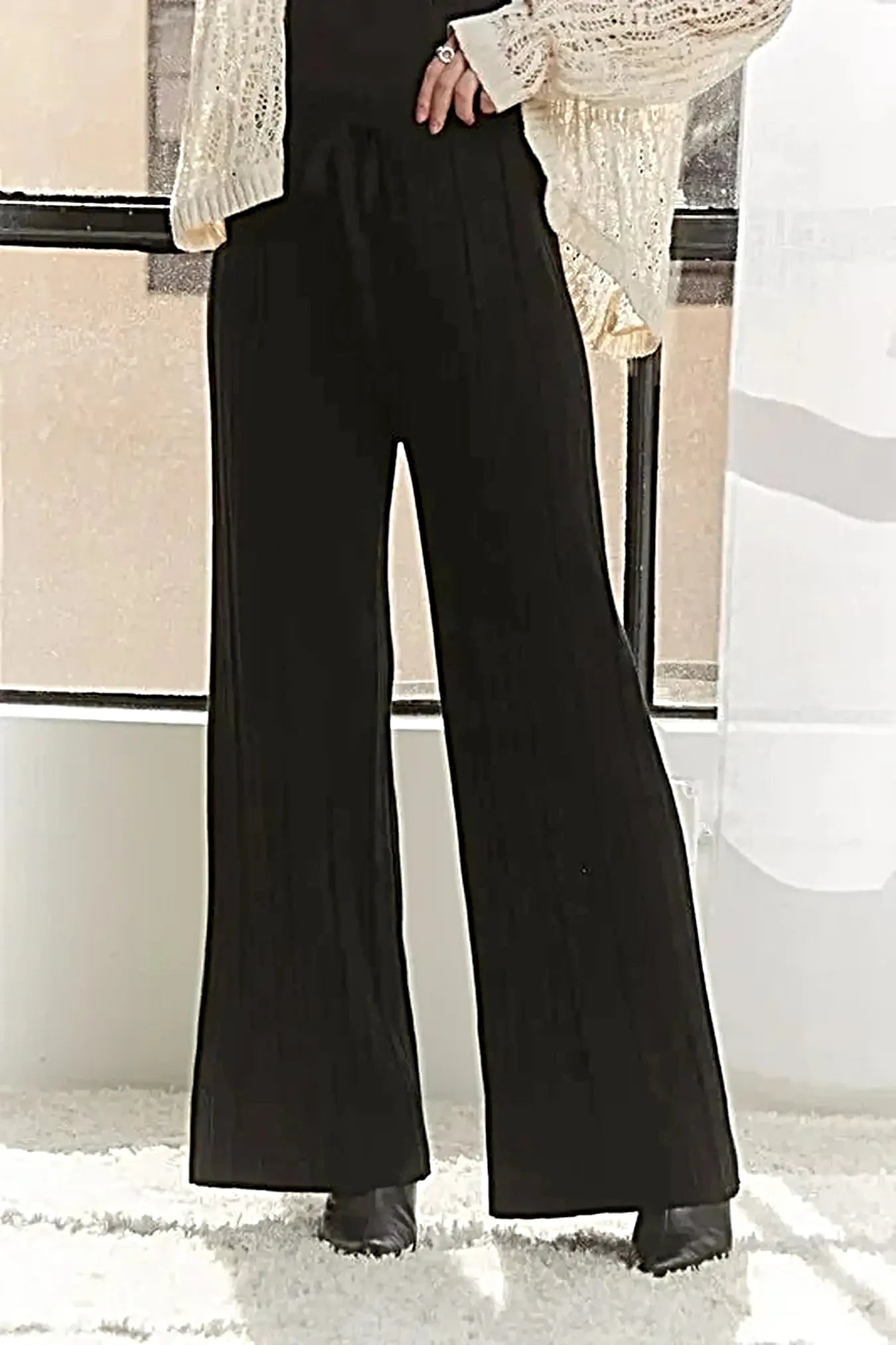 ADORA Tied Wide Leg Knit Pants -