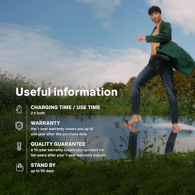 Useful information about the LELO TOR 2 Waterproof Vibrating Cock Ring including charging time, warranty details, and quality guarantee.