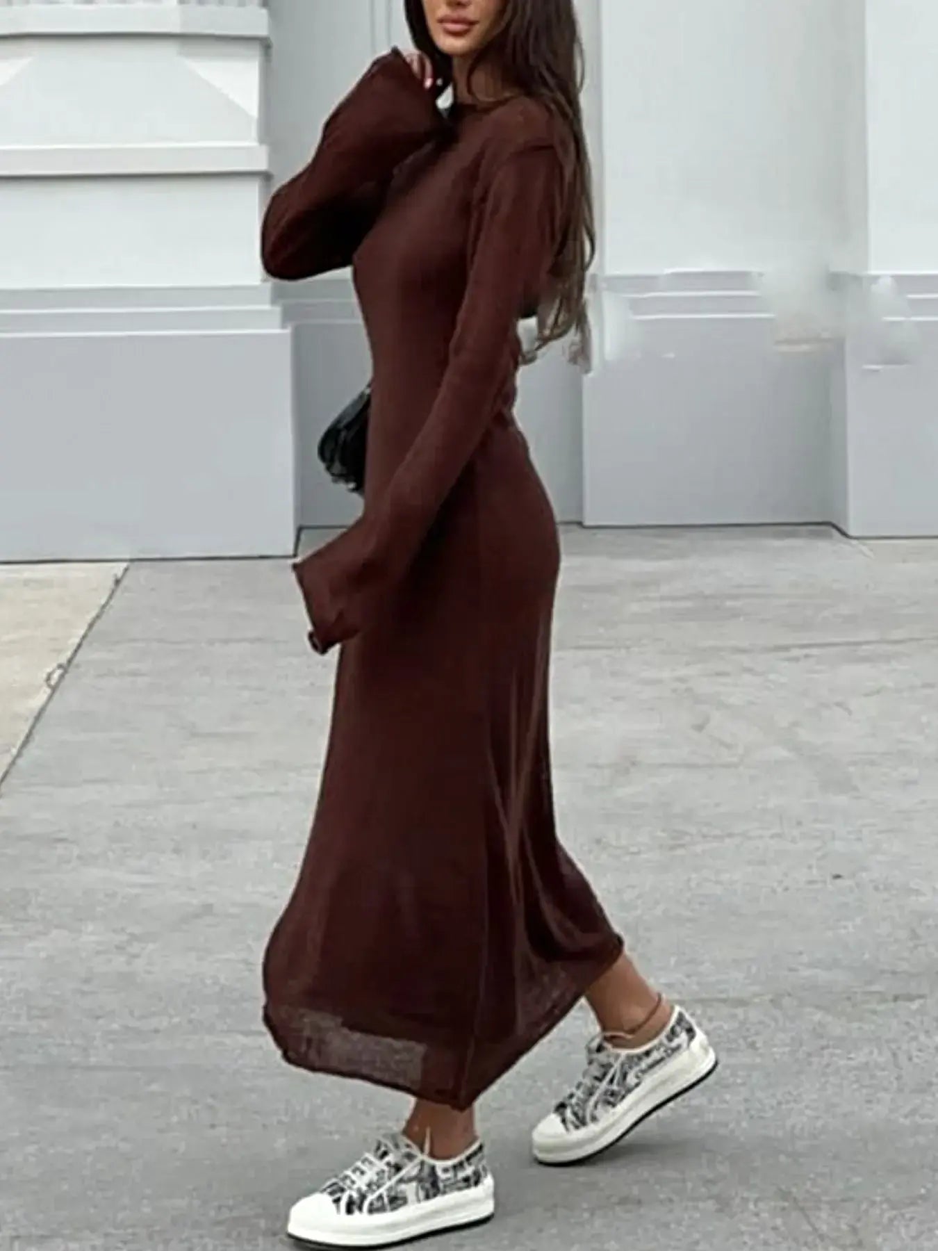 Ribbed Knit Cami Dress and Cover Up Sweater Set -