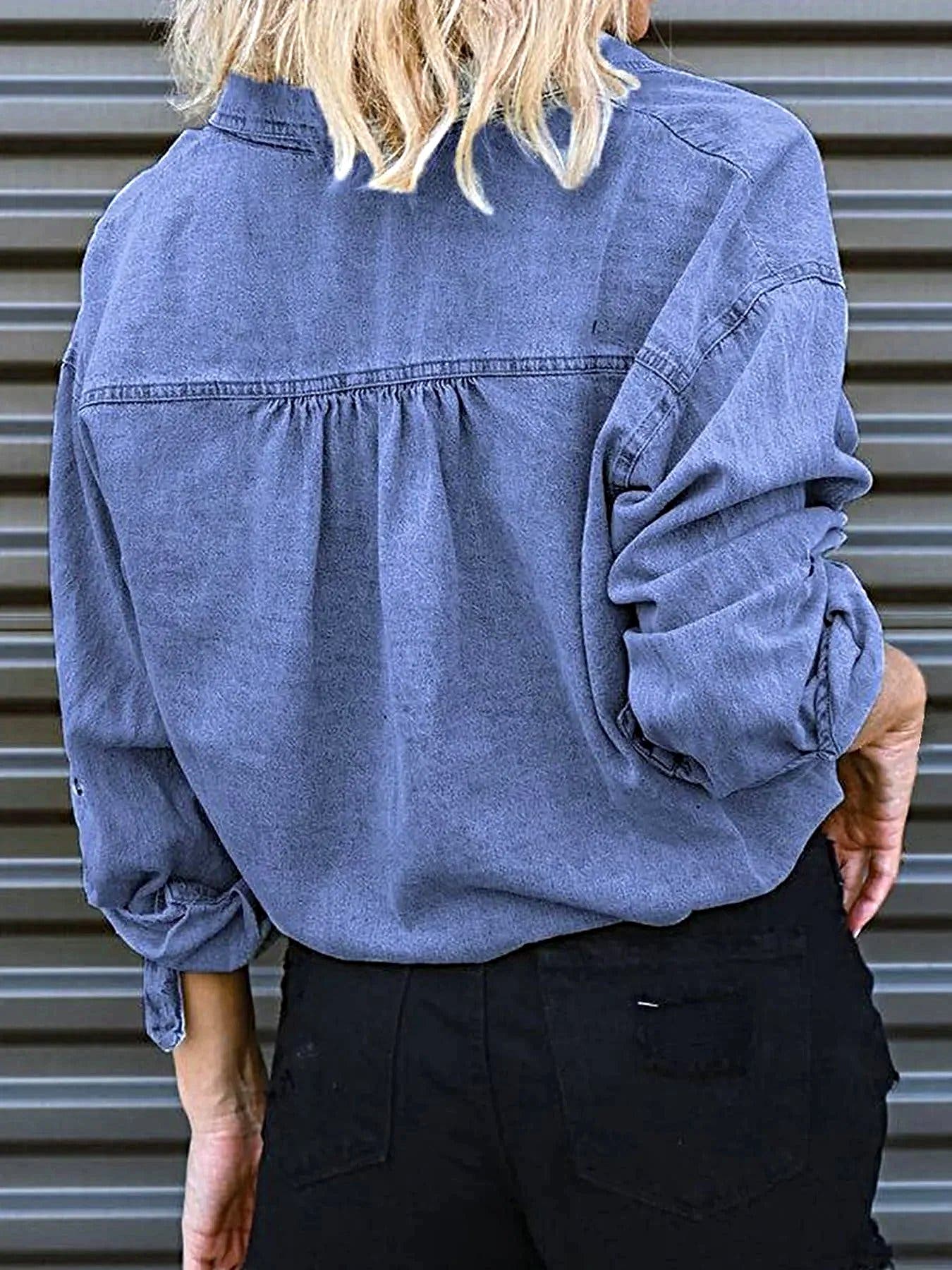 Tie Detail Denim Top -