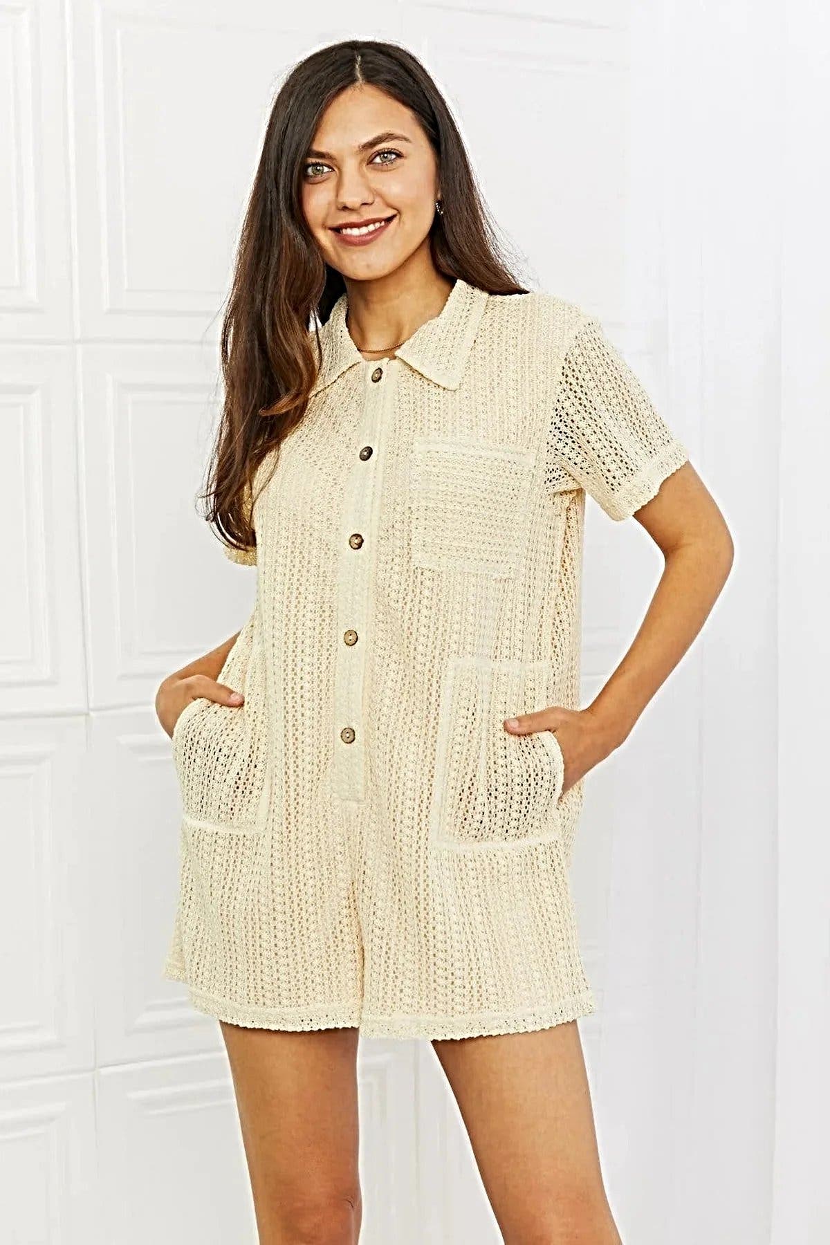 HEYSON Ready For The Day Crochet Romper -