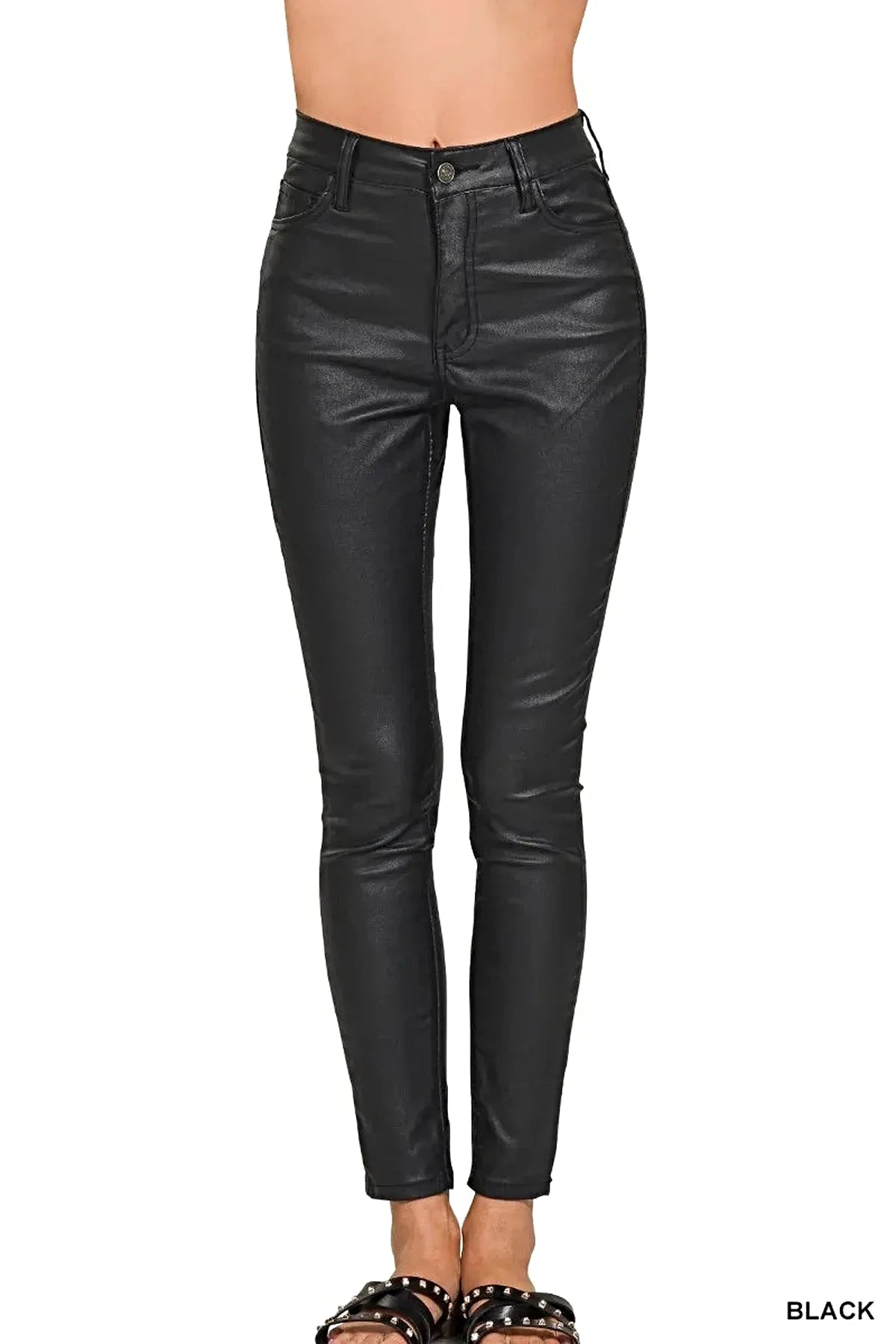 Zenana Faux Leather Stretch Skinny Pants -