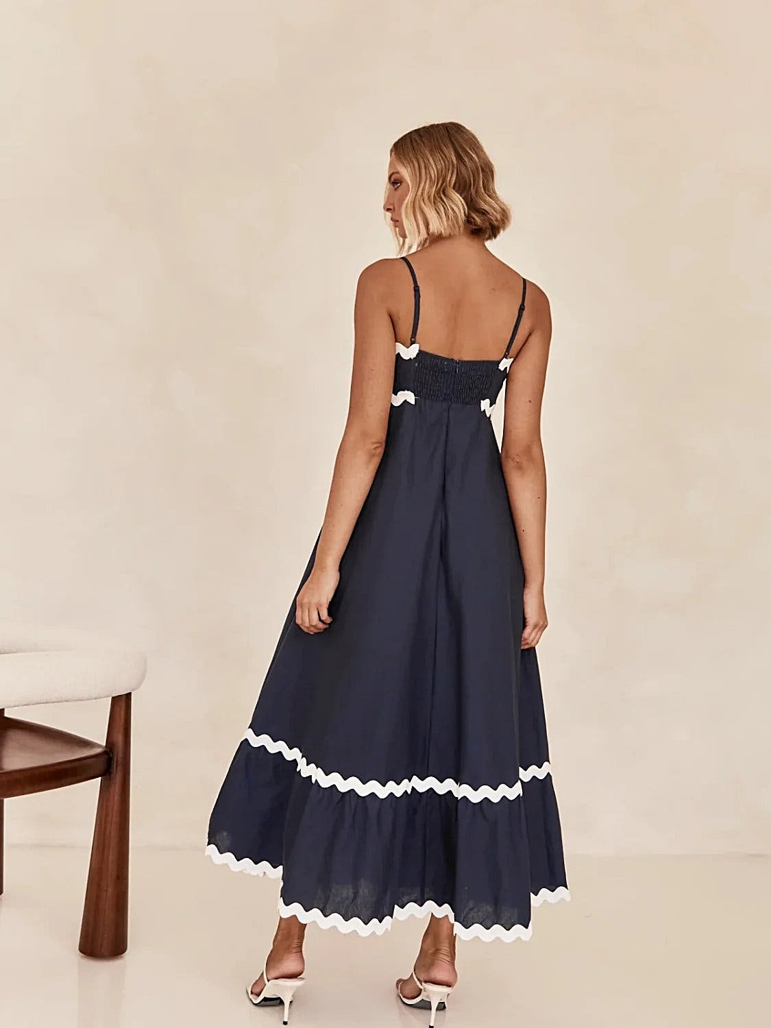 Elegant Spaghetti Strap Maxi Dress in Luxe Opaque Fabric – Perfect for Summer Events Trendsi