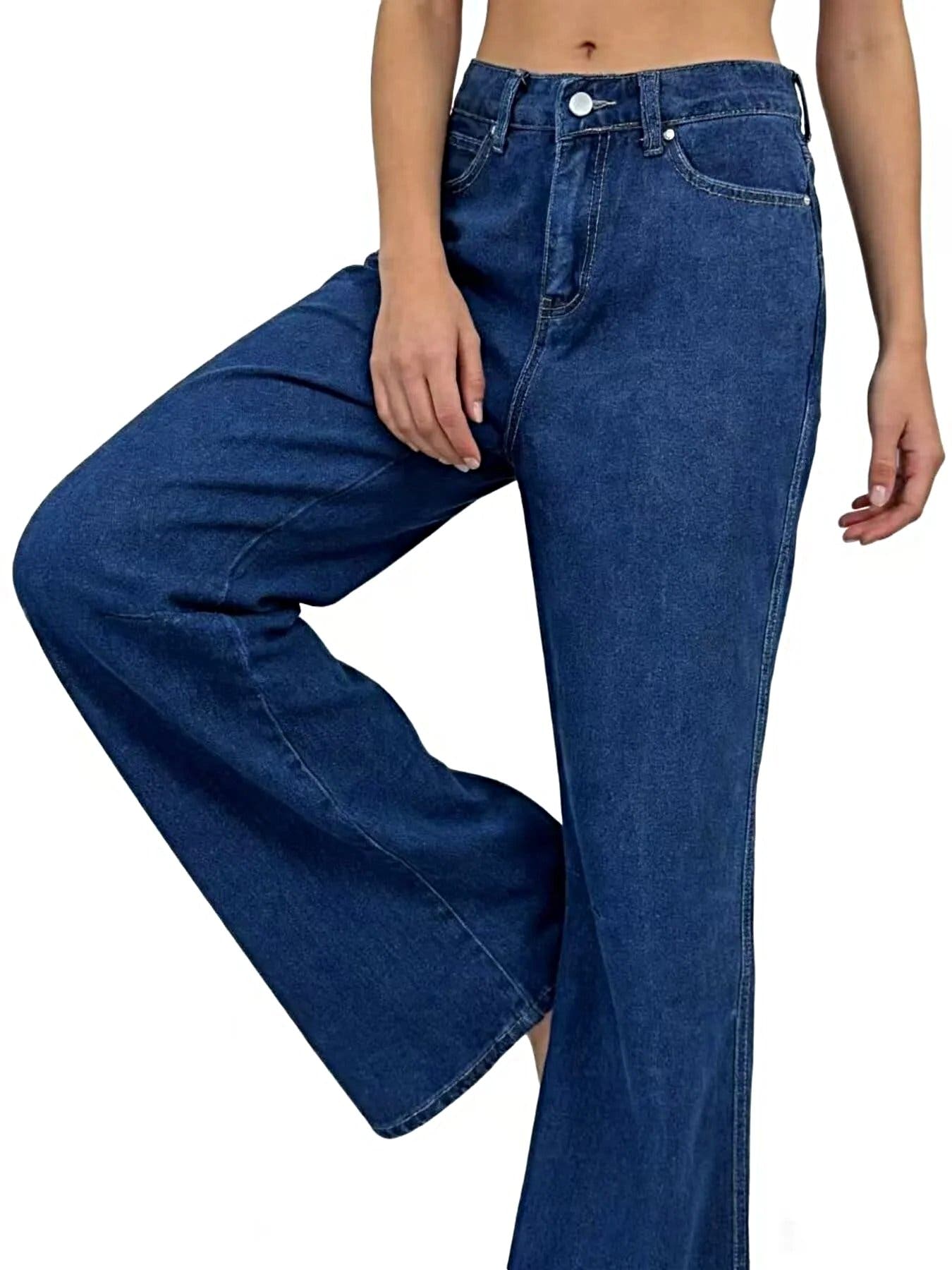 High-Waisted Wide Leg Jeans -