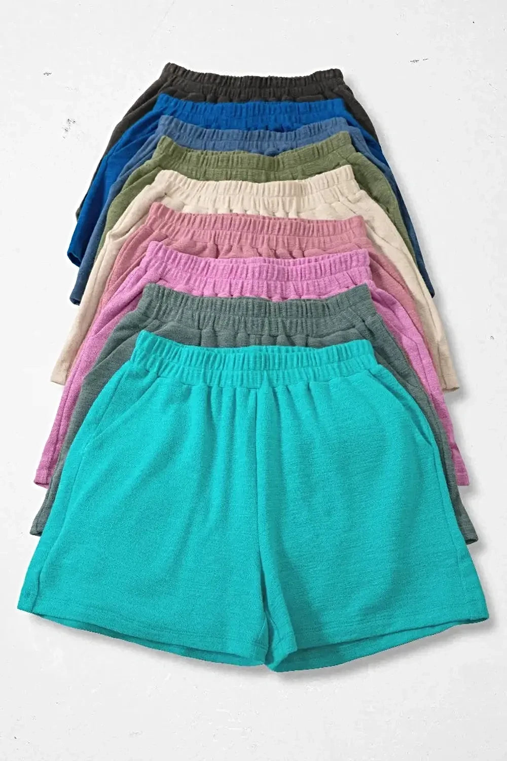 Zenana Cotton Slub Shorts -