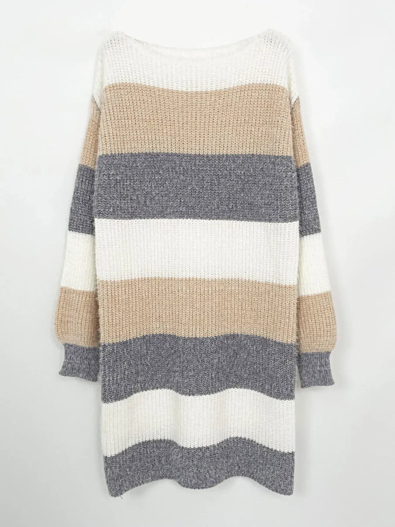 Color Block Long Sleeve Sweater Dress -