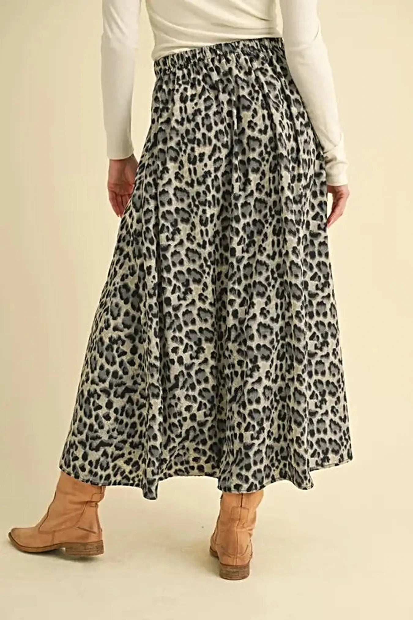 Aemi+Co Leopard Midi Skirt -