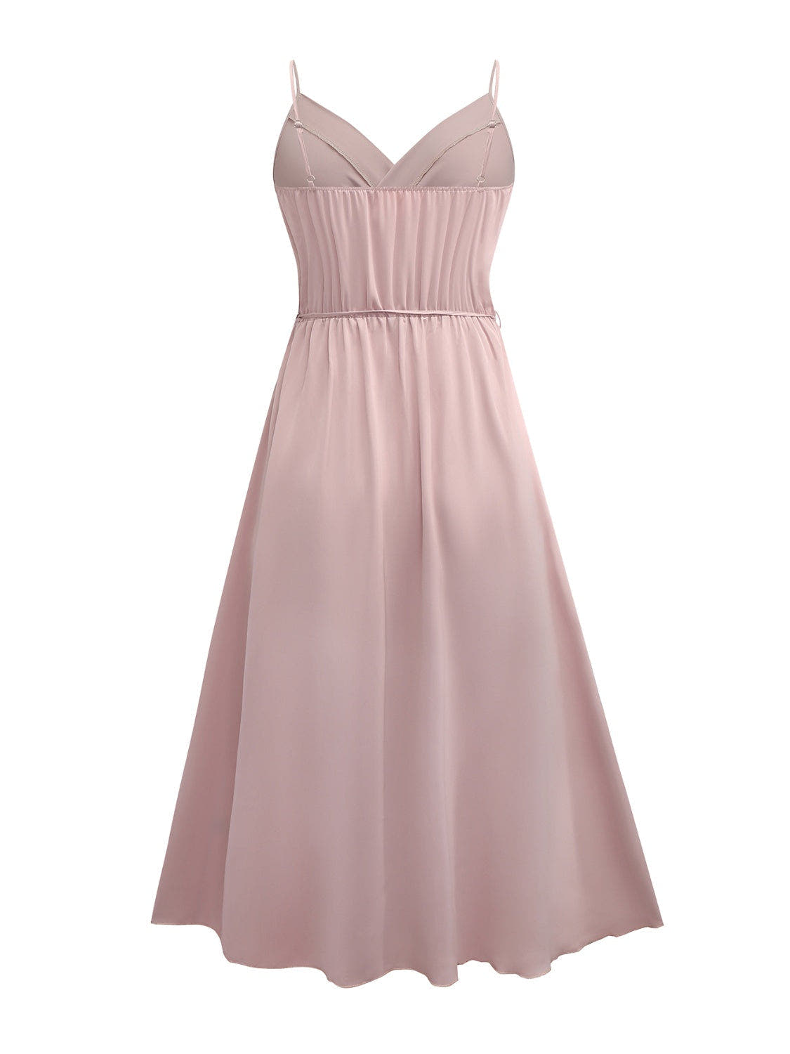 Honey Tied Surplice Sleeveless Midi Cami Dress -