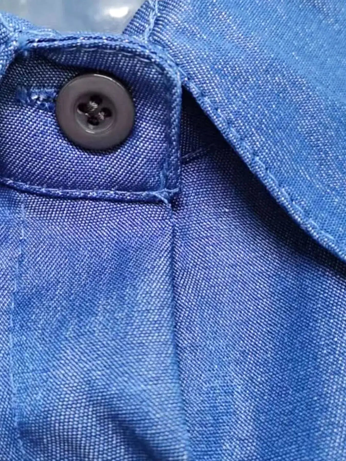 Full Size Button-Down Maxi Denim Dress Plus Size -