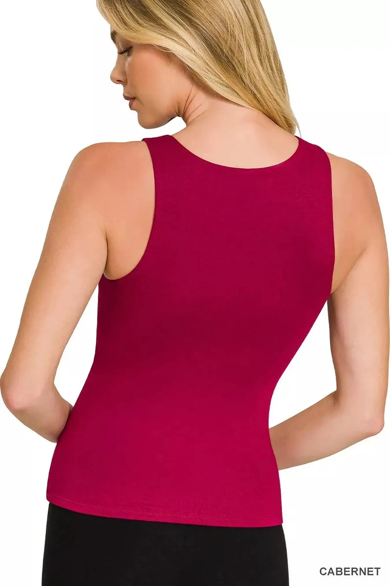 Premium Rayon Double Layered Round Neck Tank Top -