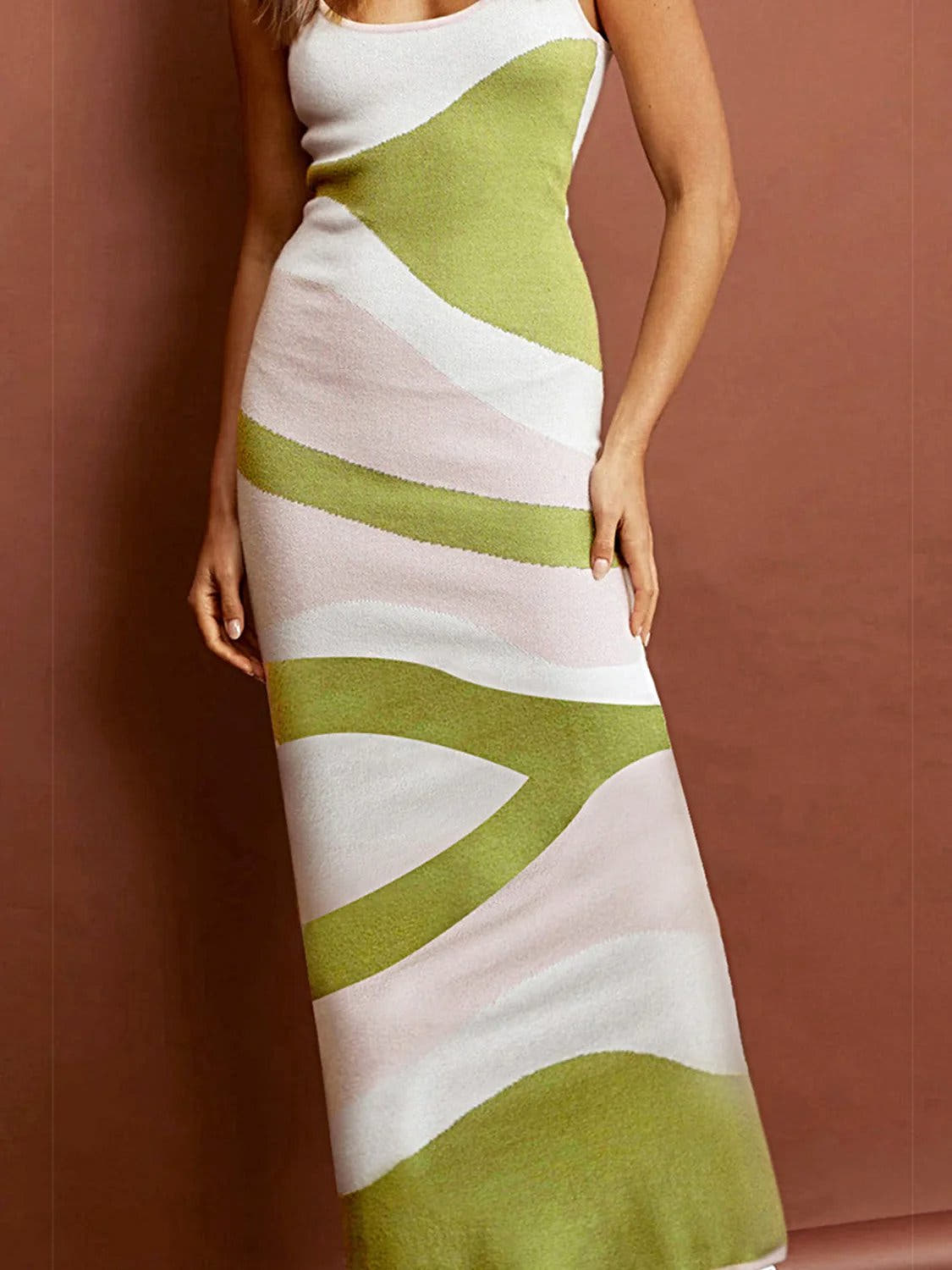 Spaghetti Strap Maxi Sweater Dress -