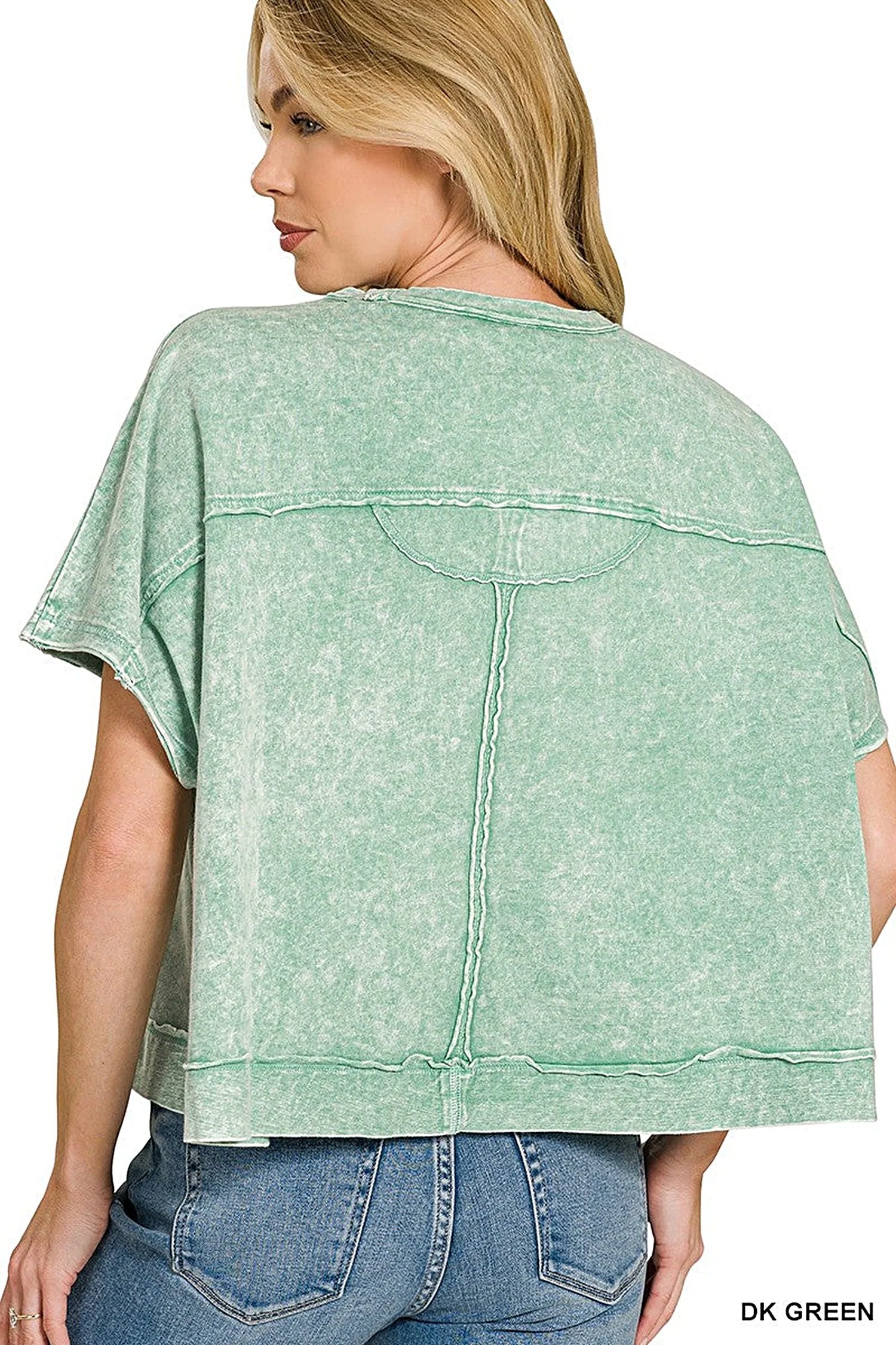 Zenana Halo Washed Oversized Top -
