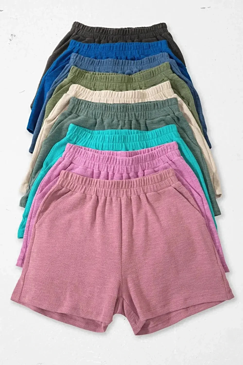 Zenana Cotton Slub Shorts -
