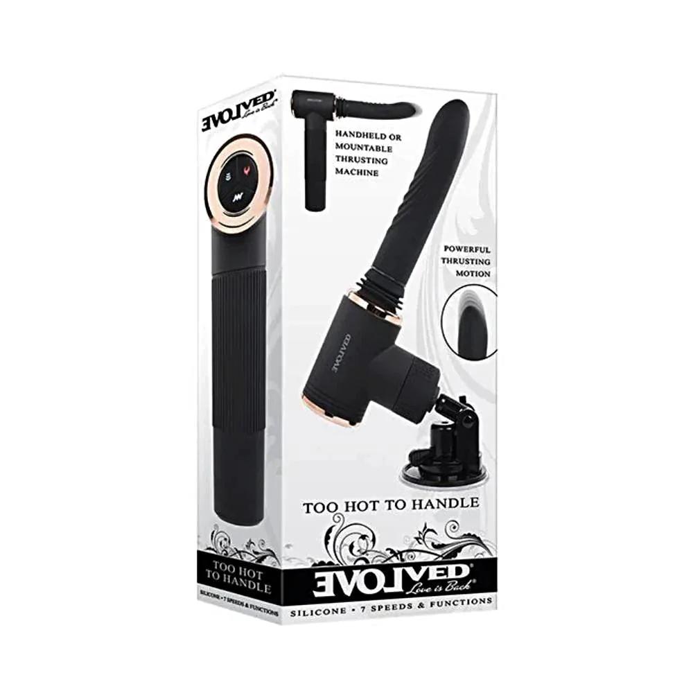 Evolved Too Hot to Handle Thrusting Sex Machine - 7 Speed Vibration, Heating Function, Hands-Free Play Eldorado