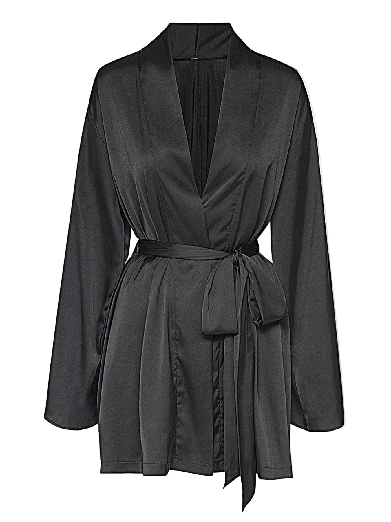 BRIGETA SHORT SATIN ROBE -