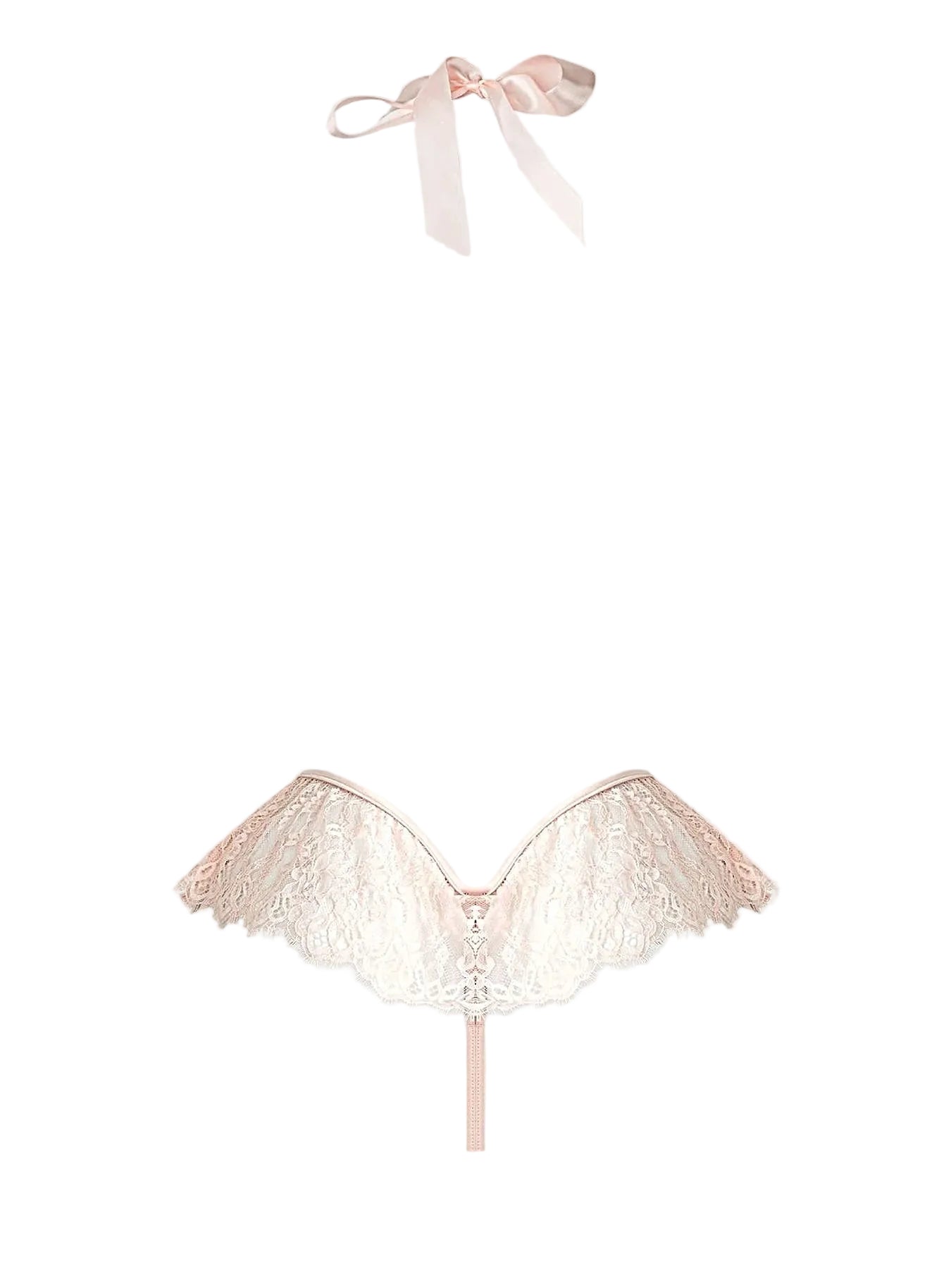 JOCELYN LACE & PEARL CROTCHLESS TEDDY -